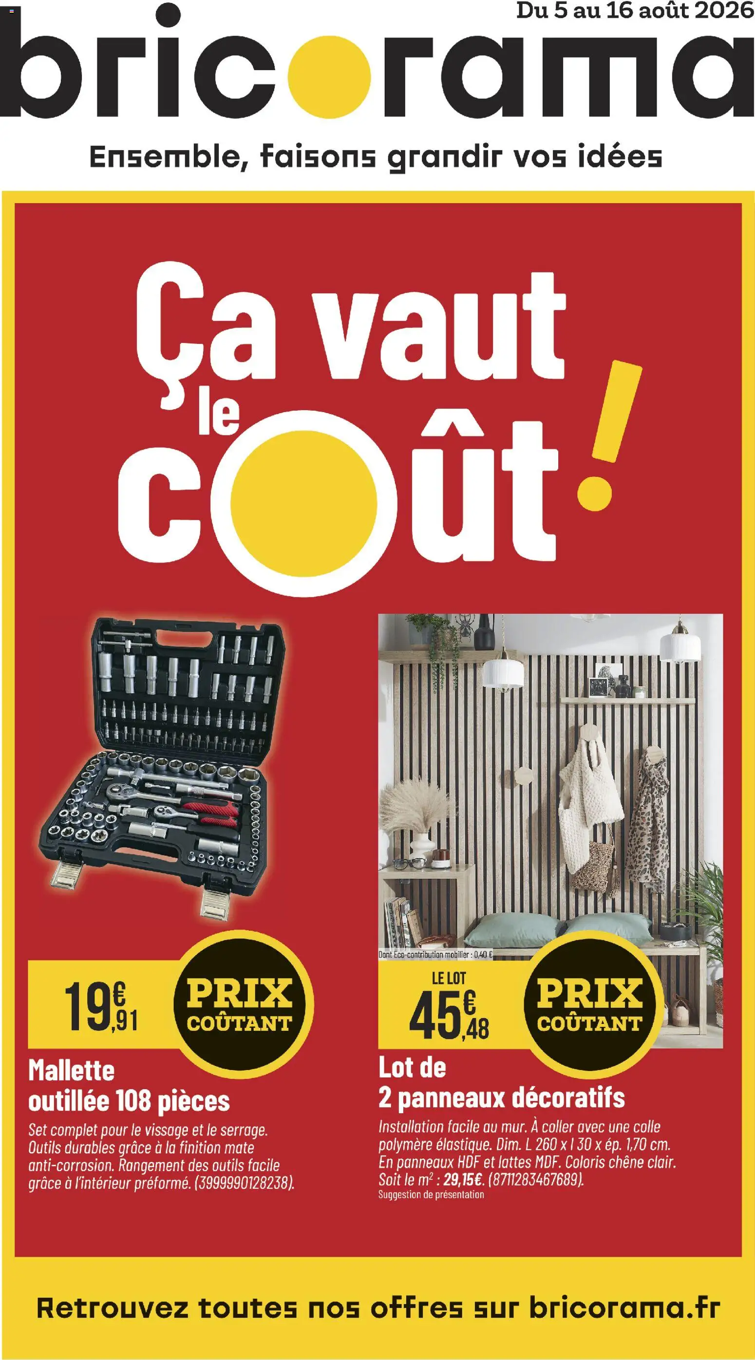 Prévisualisation de Bricorama catalogue du magasin Bricorama formulaire valide 05/08/2026 - Outils, Colle