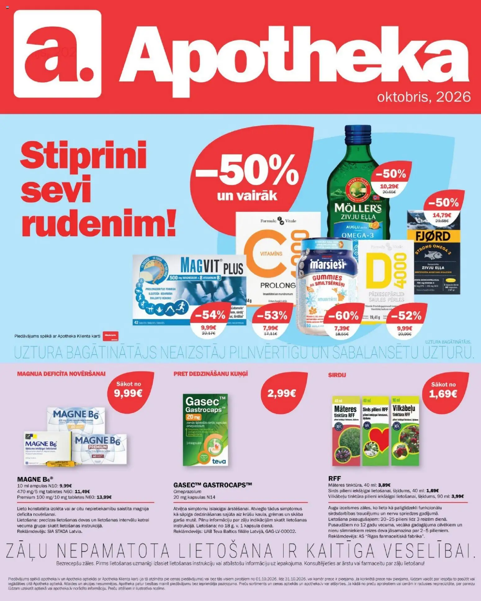 Skatīt Apotheka akciju bukletu, derīgs no 01.10.2026.