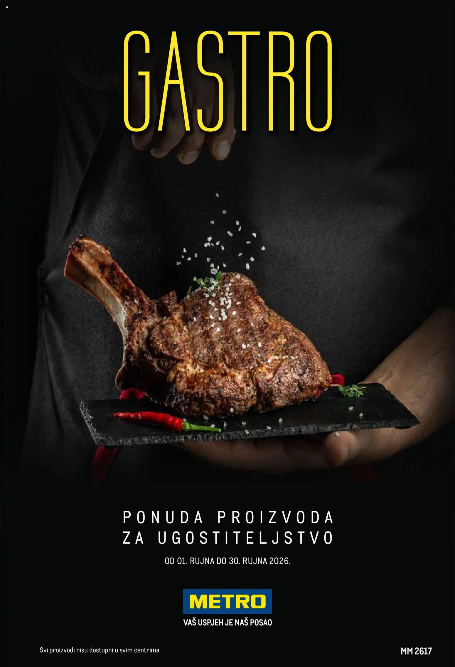 Pregled letka Metro Gastro trgovine Metro vrijedi od 01.09.2026