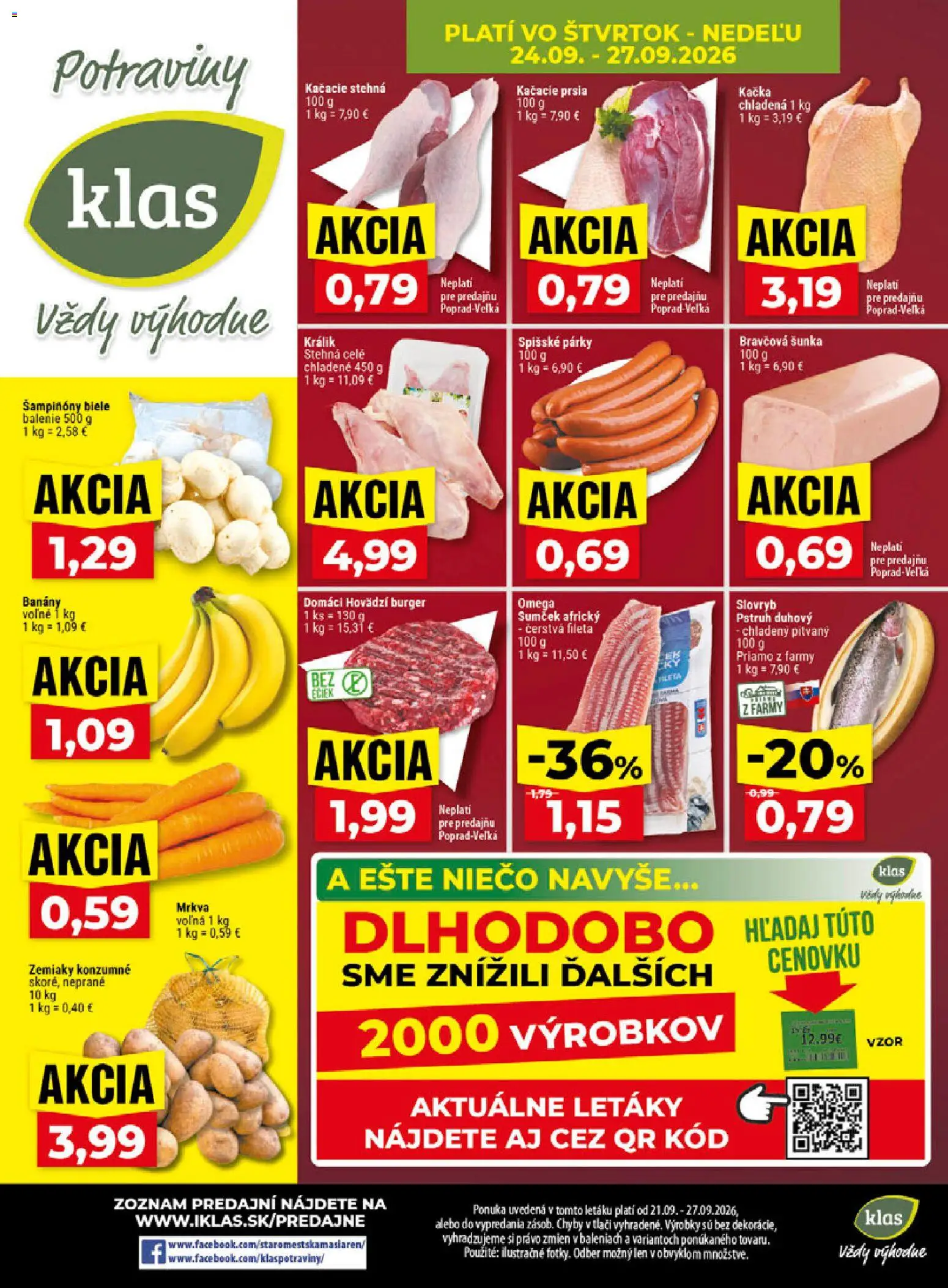 Náhľad Klas letáku platného od 21.09.2026