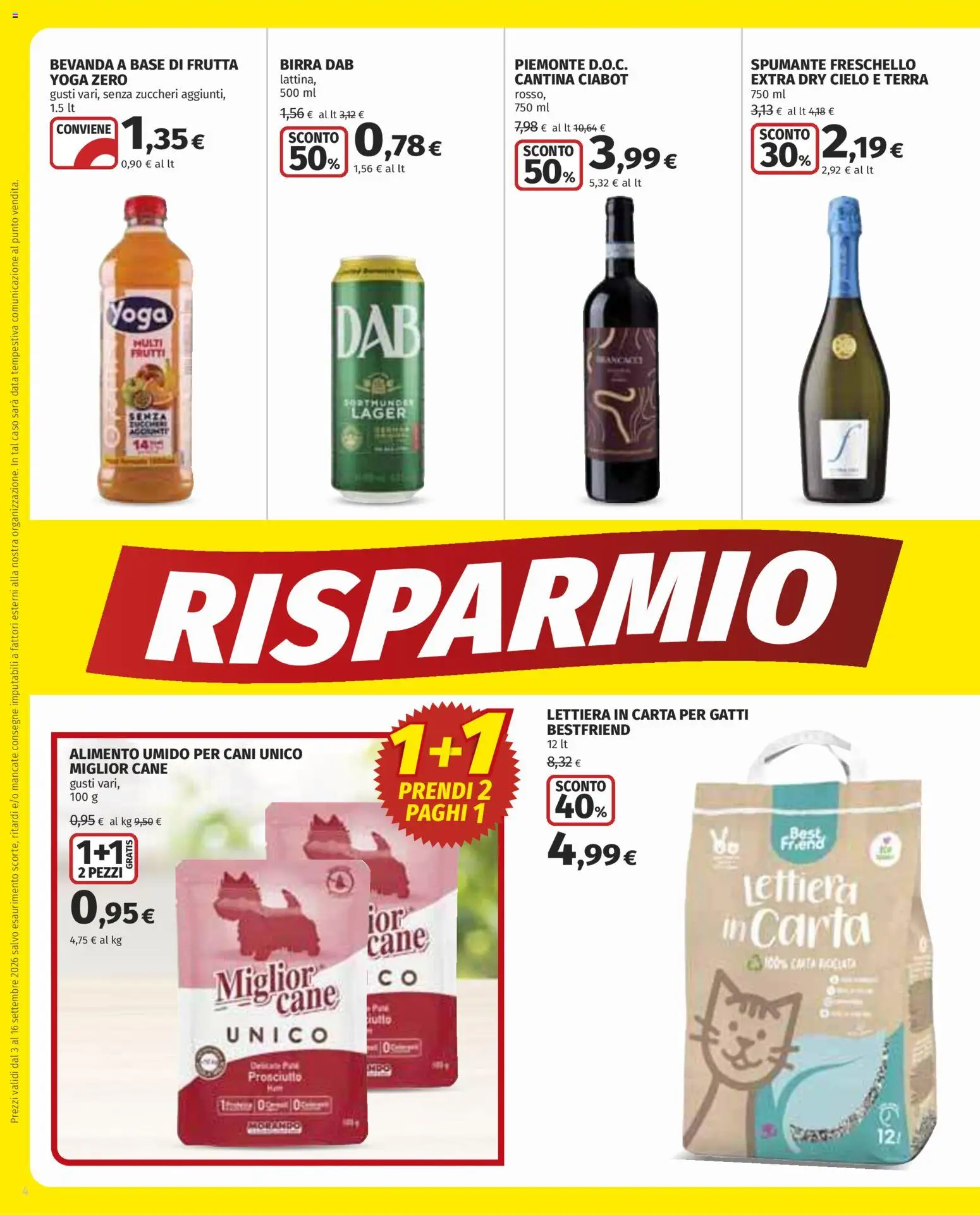 Anteprima dell'opuscolo COOP volantino Superstore Lombardia dal negozio COOP valido da 03/09/2026 - Birra, Terra, Frutta, Prosciutto, Data, Spumante