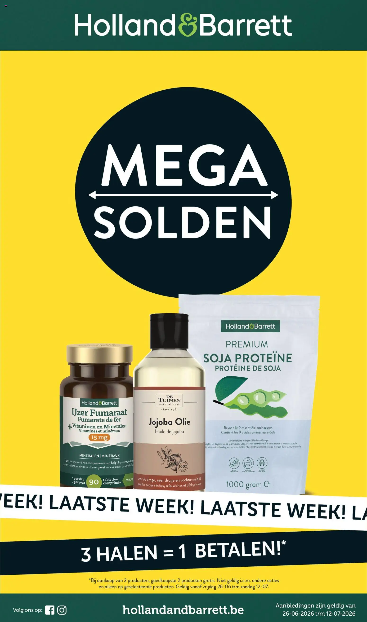 Voorbeeld van Holland & Barrett Folder / Publicité van winkel Holland & Barrett geldig vanaf 26/06/2026 - La, Olie, Proteïne