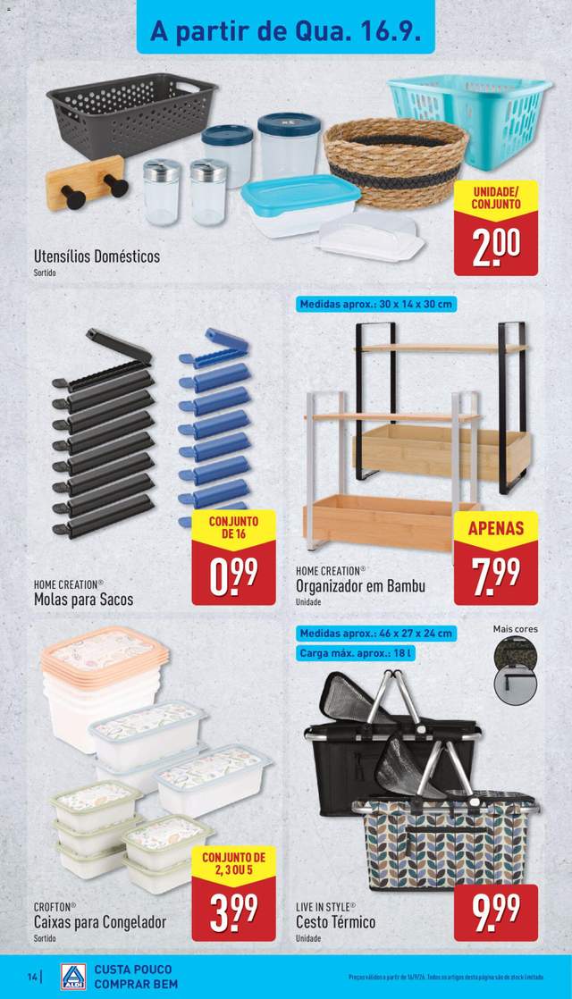 Novo folheto Aldi a partir de 14/09