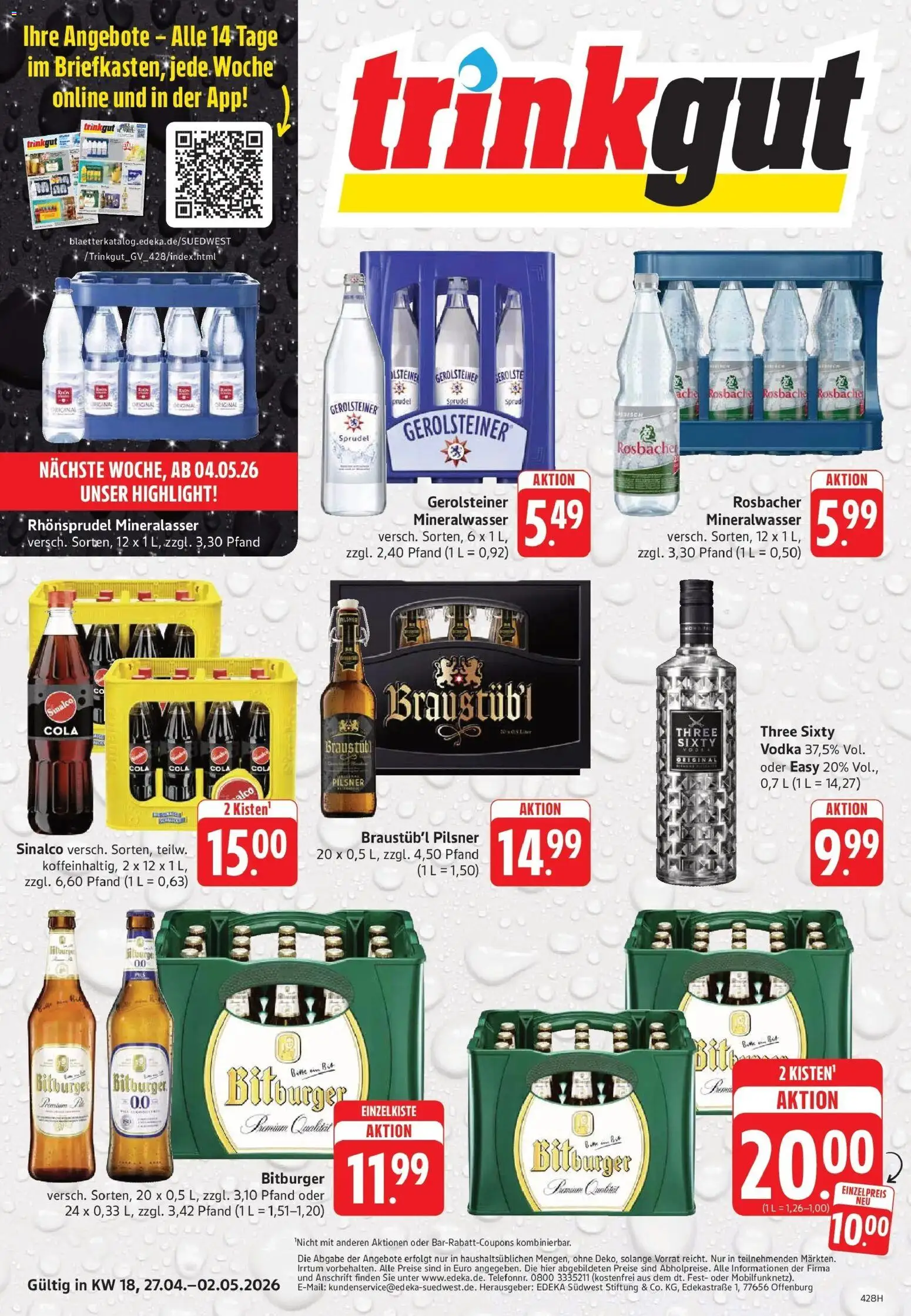 Vorschau von dem Prospekt des Geschäftes Trinkgut, gültig ab dem 27.04.2026