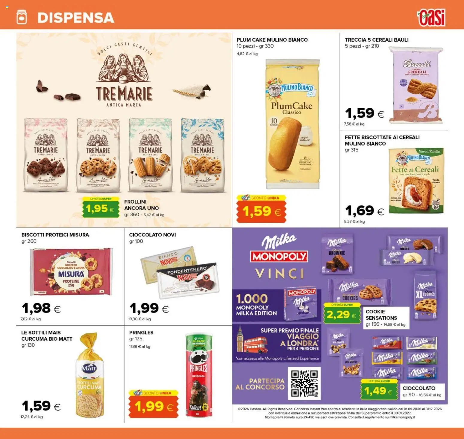 Anteprima dell'opuscolo Oasi volantino Zagarolo dal negozio Oasi valido da 22/10/2026 - Biscotti, Dolci, Cioccolato, Plumcake, Cereali, Mais, Fette biscottate, Frollini