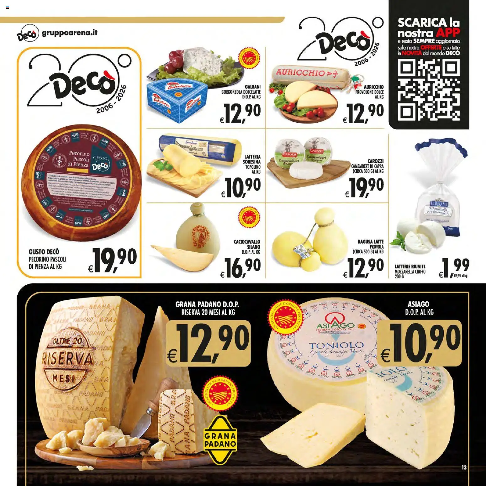 Anteprima dell'opuscolo Decò volantino Gourmet Sicilia dal negozio Decò valido da 01/09/2026 - Gorgonzola, Latte, Formaggio, Mozzarella, Provola, Pecorino, Grana Padano, Provolone