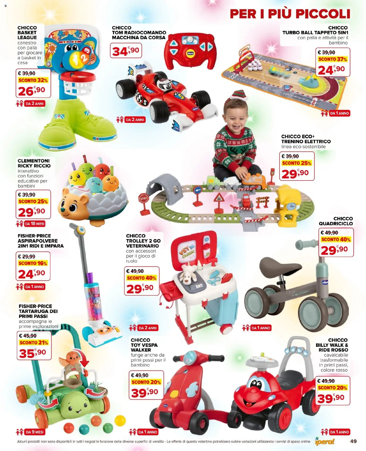 Anteprima dell'opuscolo Iperal volantino Giocattoli dal negozio Iperal valido da 28/10/2026 - Gioco, Aspirapolvere, Tappeto, Trolley