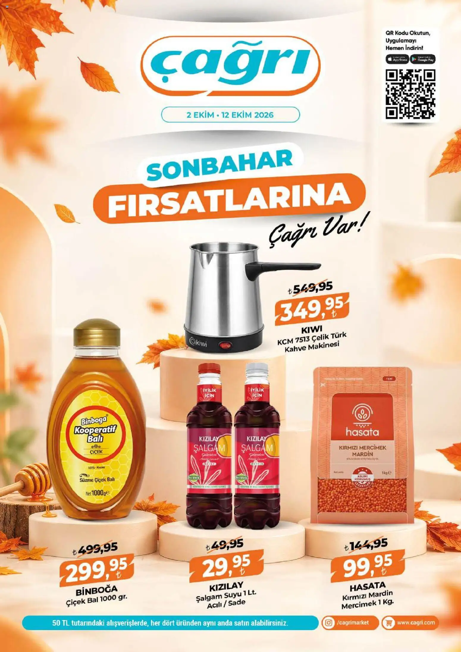 Çağrı Market Çağrı Market - Güncel Katalog 02.10.2026 - Broşürünün önizlemesi - Kahve makinesi, Kahve, Şalgam, Mercimek