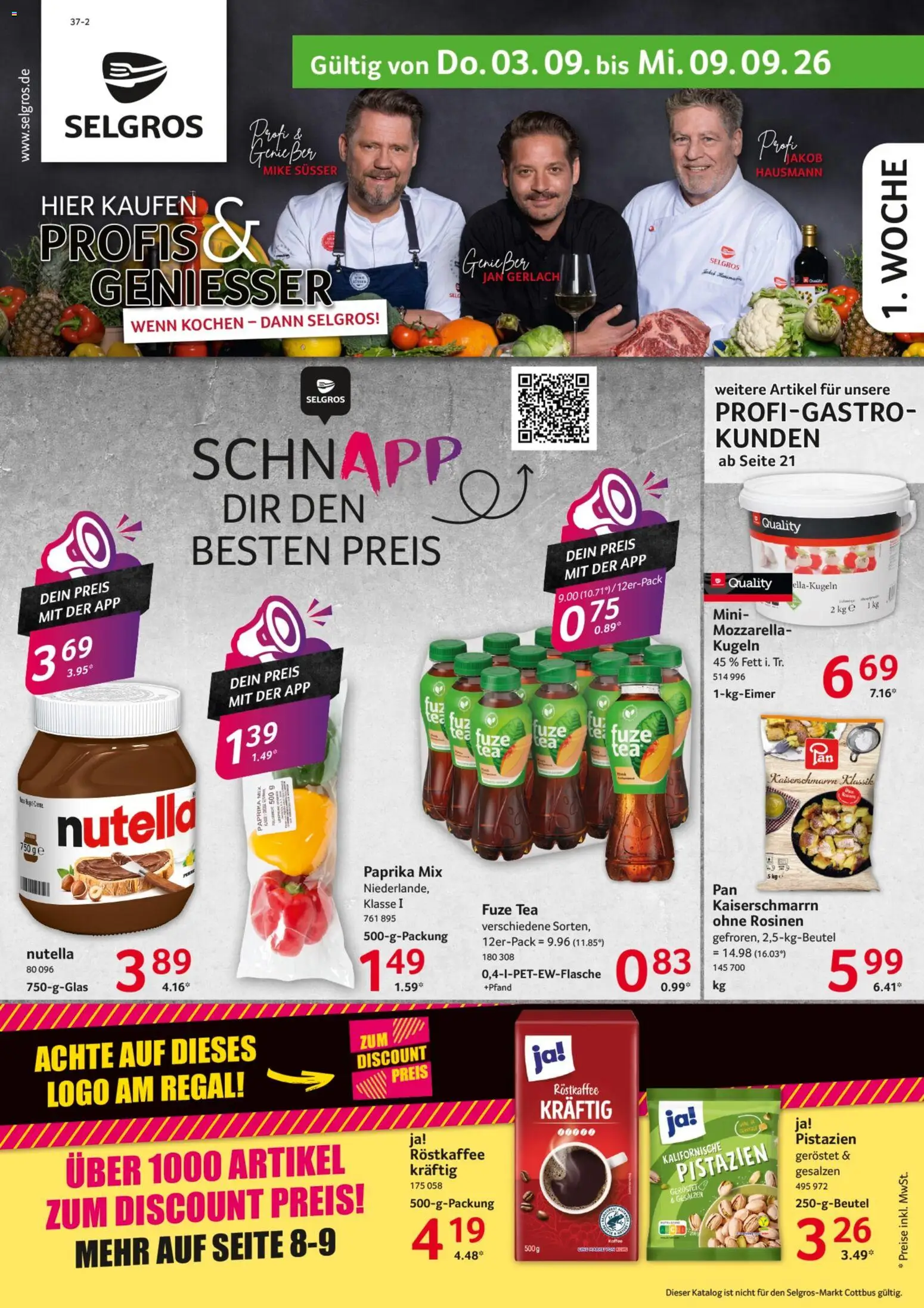 Vorschau von dem Prospekt des Geschäftes Selgros, gültig ab dem 03.09.2026
