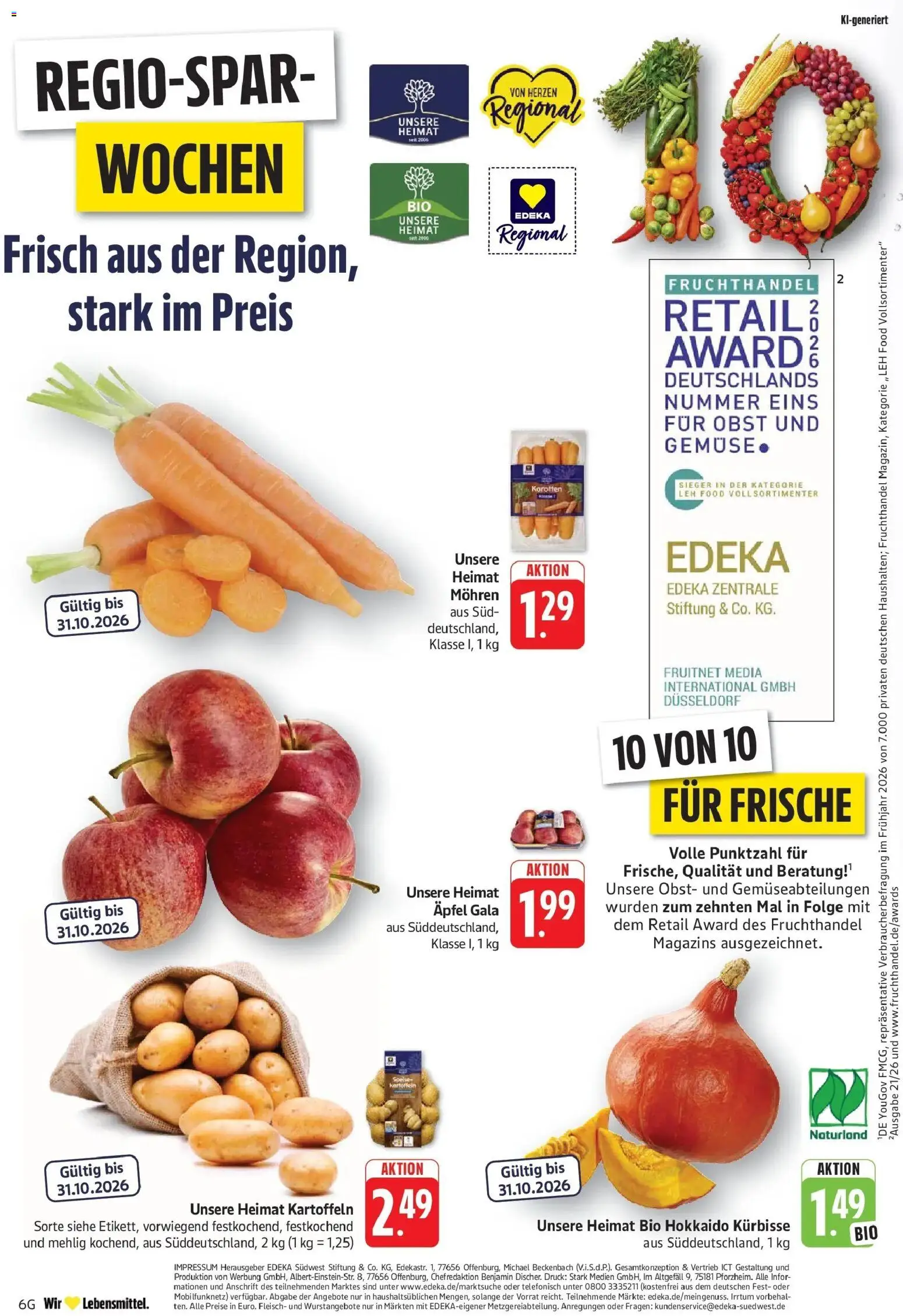 Vorschau von dem Prospekt des Geschäftes Edeka, gültig ab dem 19.10.2026