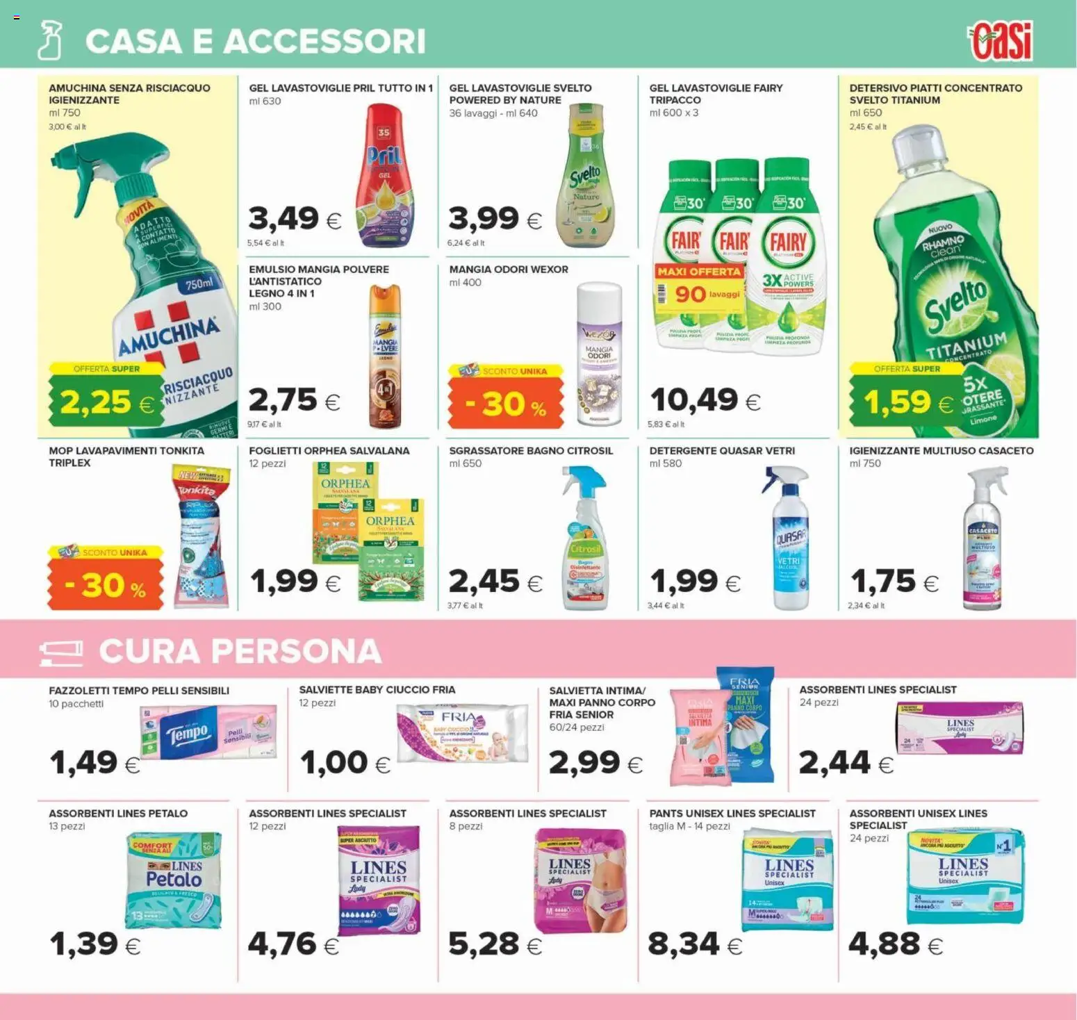 Anteprima dell'opuscolo Oasi volantino Roma dal negozio Oasi valido da 22/10/2026 - Bagno, Lavastoviglie, Piatti, Assorbenti, Fazzoletti, Sgrassatore, Detergente, Polli
