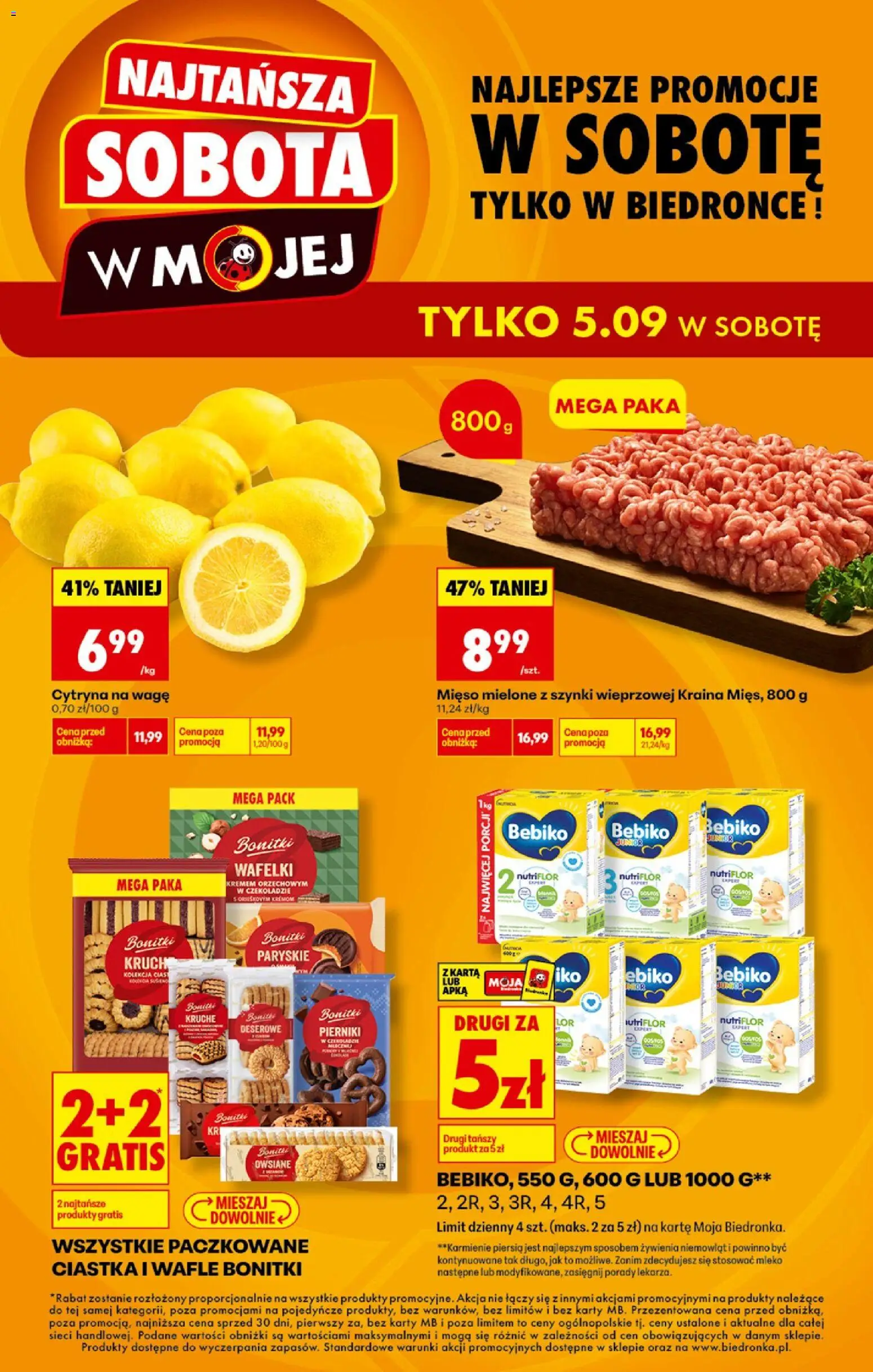 Pogląd gazetki "Biedronka gazetka - Najtańsza sobota" ze sklepu Biedronka ważnej od 05.09.2026