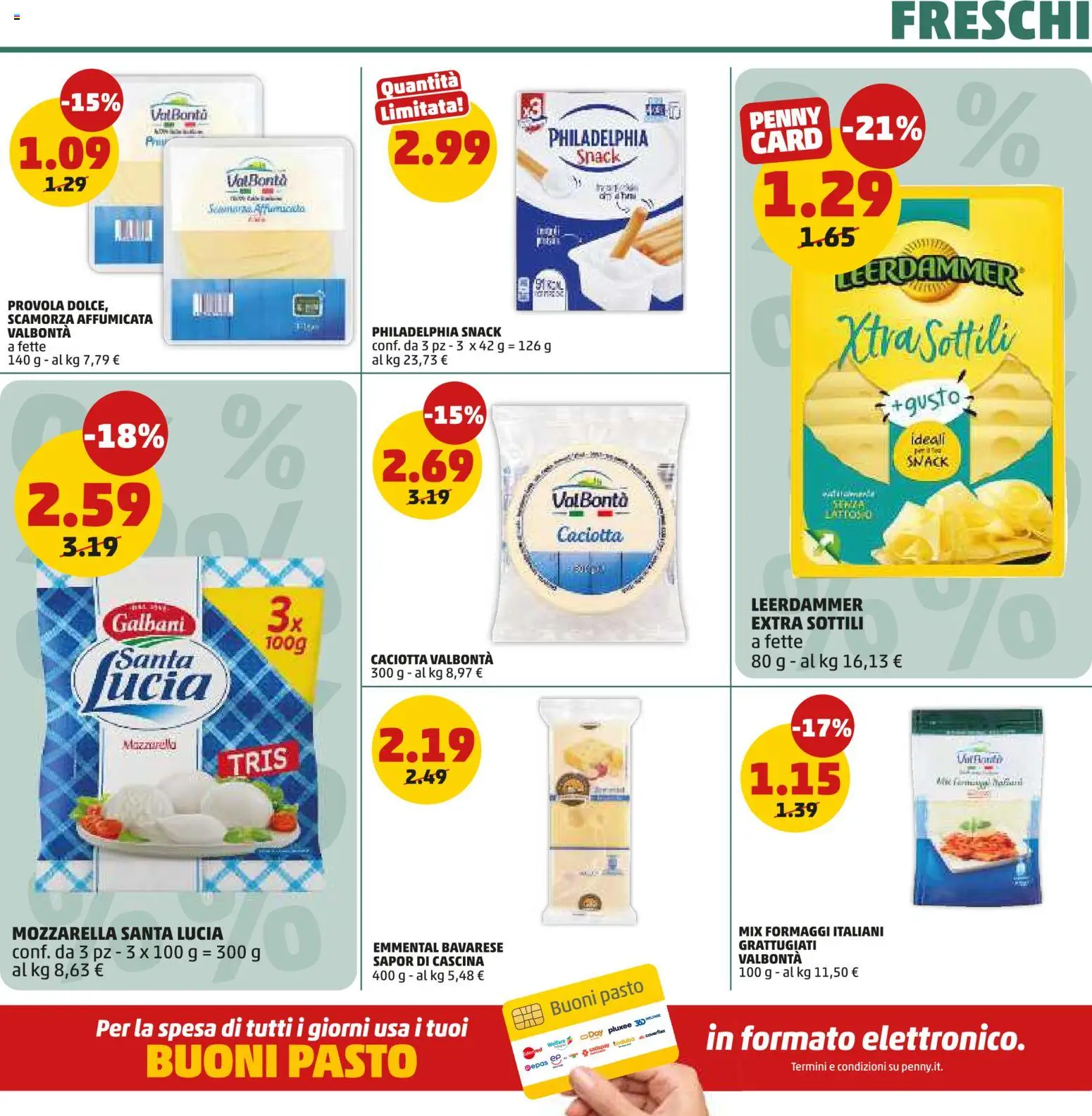 Anteprima dell'opuscolo PENNY volantino dal negozio PENNY valido da 22/10/2026 - Mozzarella, Provola, Emmental, Mozzarella santa lucia