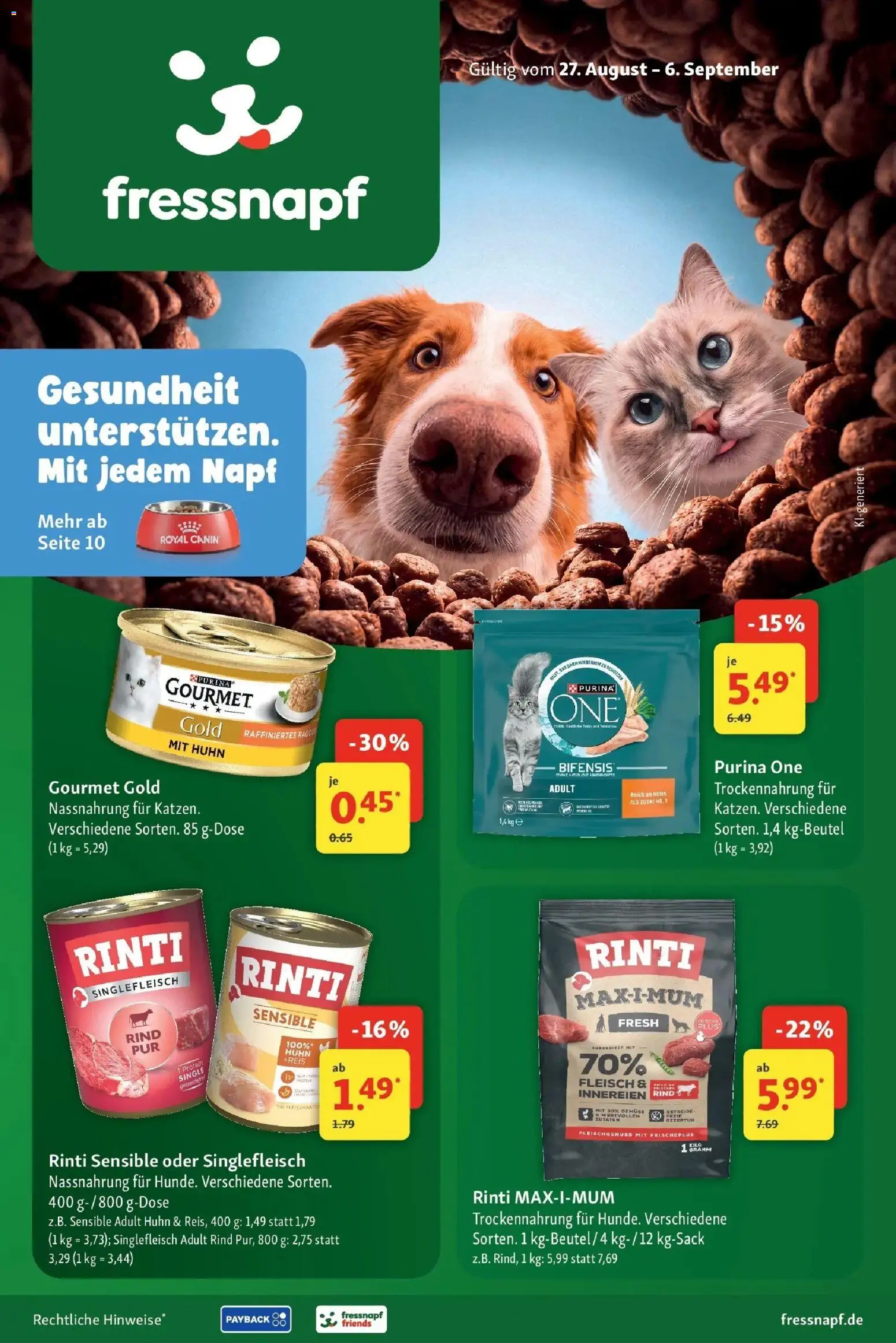 Vorschau von dem Prospekt des Geschäftes Fressnapf, gültig ab dem 27.08.2026
