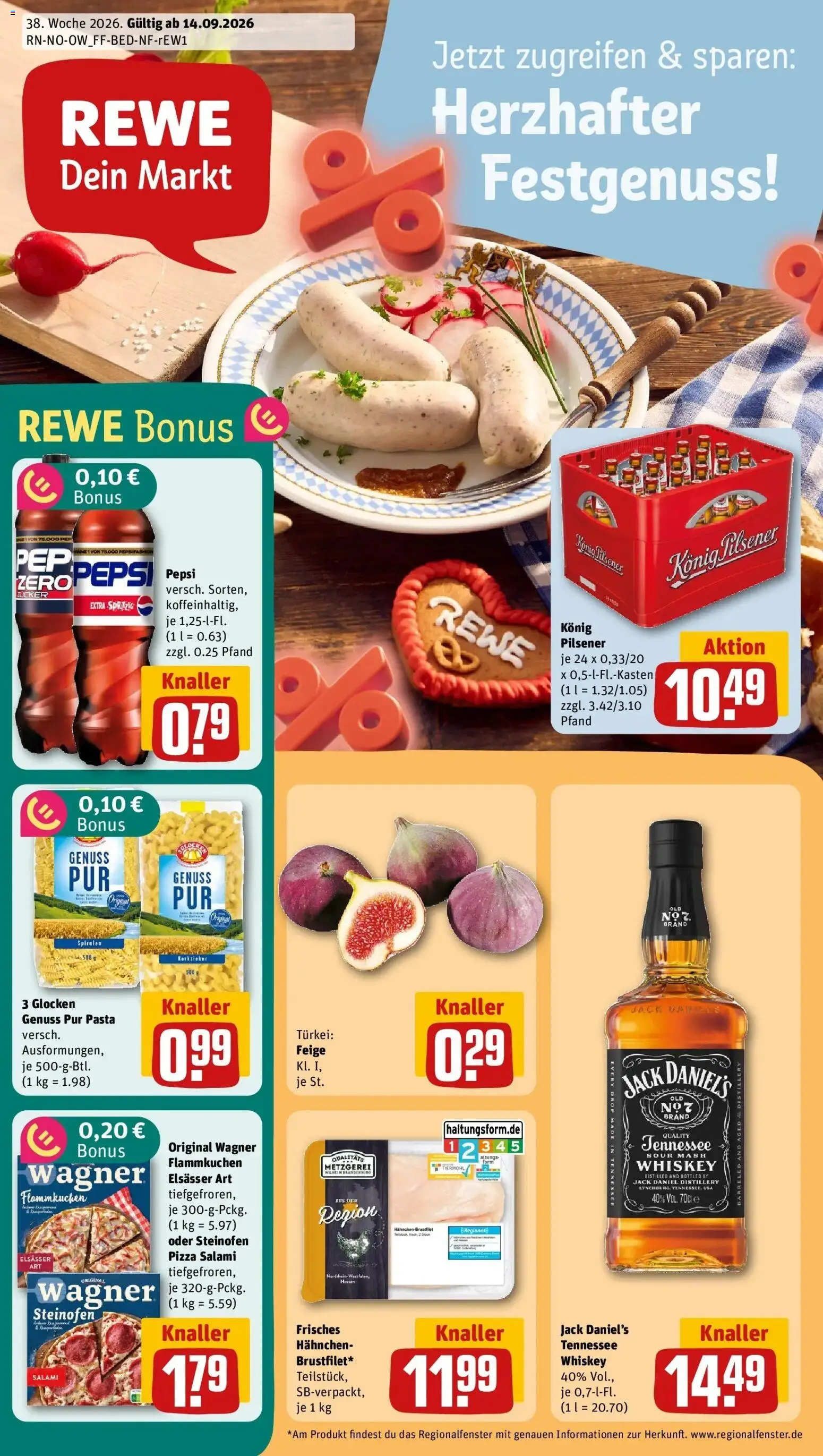 Vorschau von dem Prospekt des Geschäftes Rewe, gültig ab dem 14.09.2026