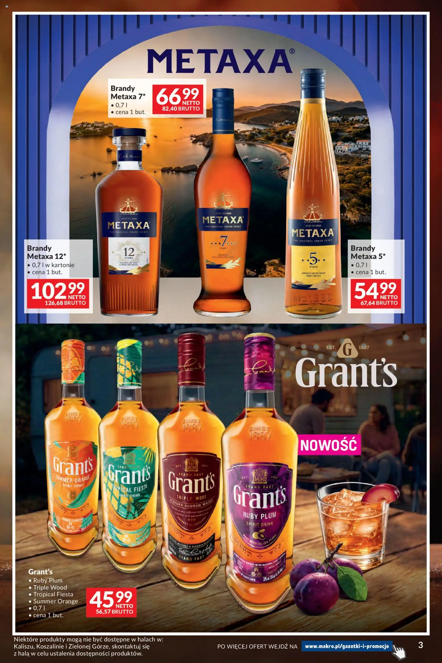 Pogląd gazetki "Makro gazetka - Whisky" ze sklepu Makro ważnej od 29.09.2026 - Metaxa, Brandy, Grant's, Metaxa 5*