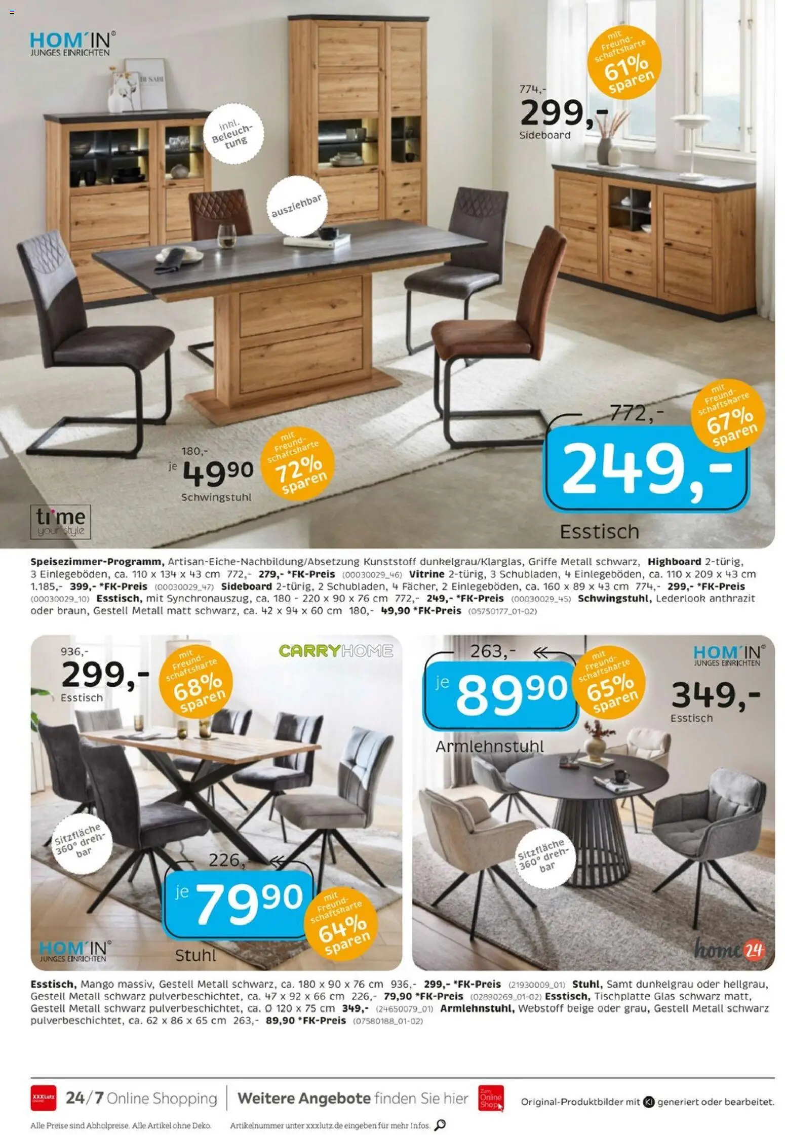 Vorschau von dem Prospekt des Geschäftes XXXLutz, gültig ab dem 24.10.2026 - Mango, Sideboard, Esstisch, Vitrine, Stuhl, HIghboard