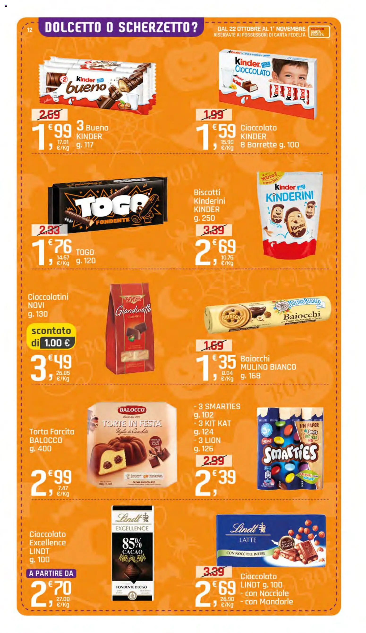 Anteprima dell'opuscolo DOK volantino dal negozio DOK valido da 22/10/2026 - Crema, Biscotti, Latte, Cioccolato, Lindt, Mandorle, Nocciole, Cacao