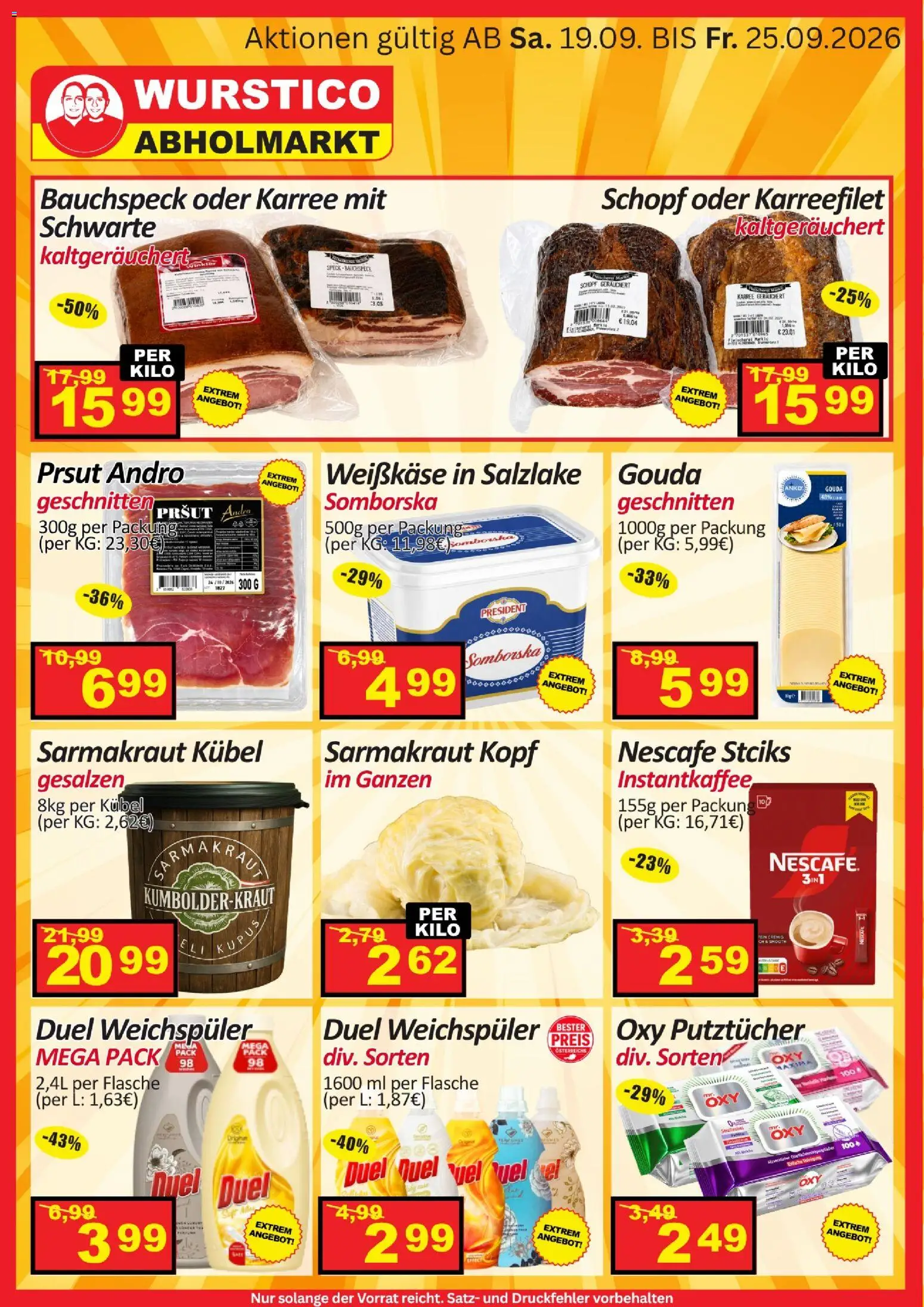 Vorschau der Angebote: Wurstico Abholmarkt Wurstico Abholmarkt Andro Spezialitäten gültig ab 19.09.2026