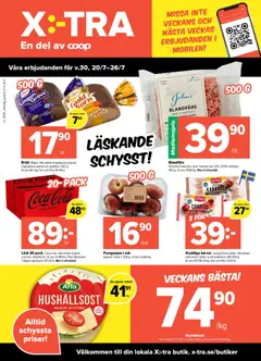 Förhandsgranska reklamblad Coop X:-TRA erbjudanden från butik Coop X:-TRA gäller från 20/07/2026