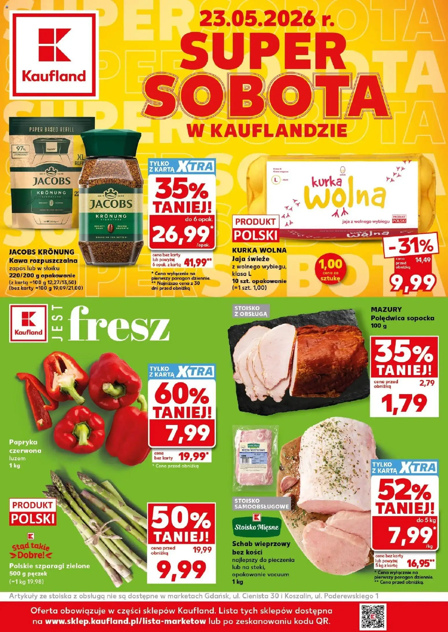 Pogląd gazetki "Kaufland gazetka - Super Sobota" ze sklepu Kaufland ważnej od 23.05.2026