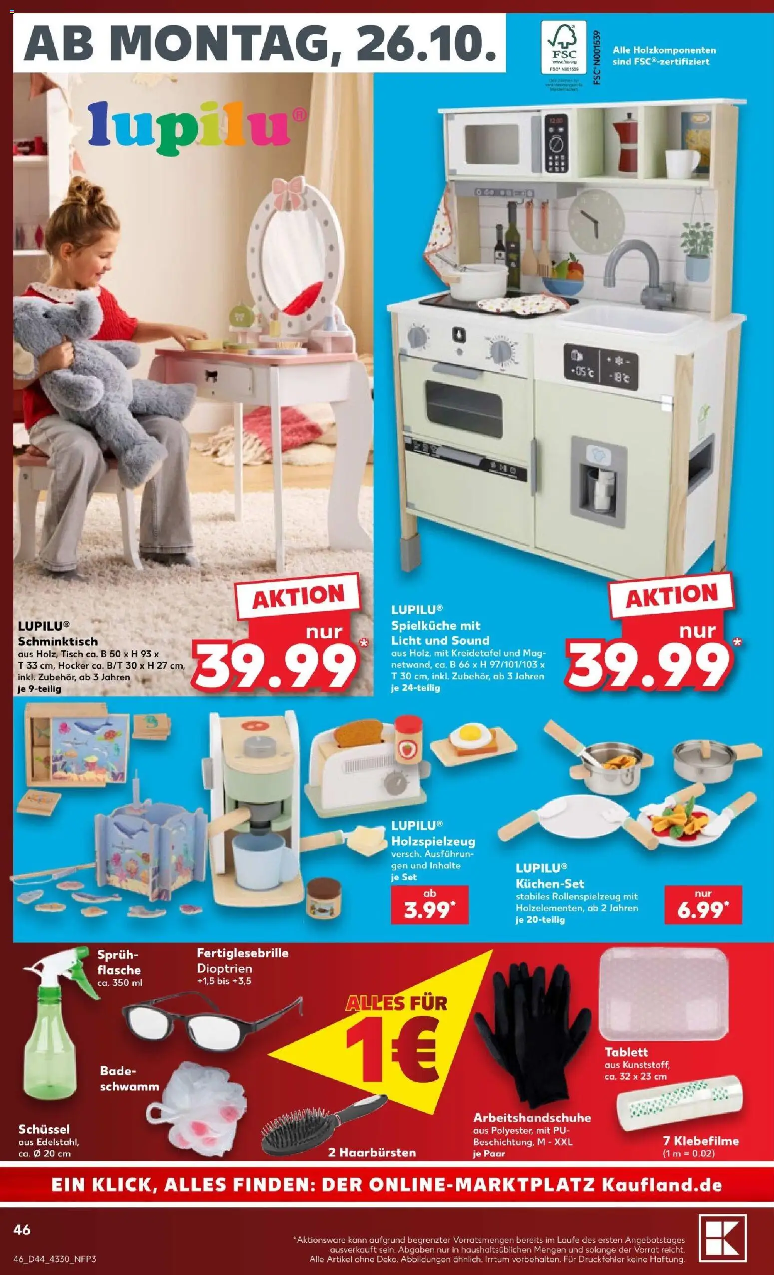 Vorschau von dem Prospekt des Geschäftes Kaufland, gültig ab dem 24.10.2026 - Schminktisch, Hocker, Tisch
