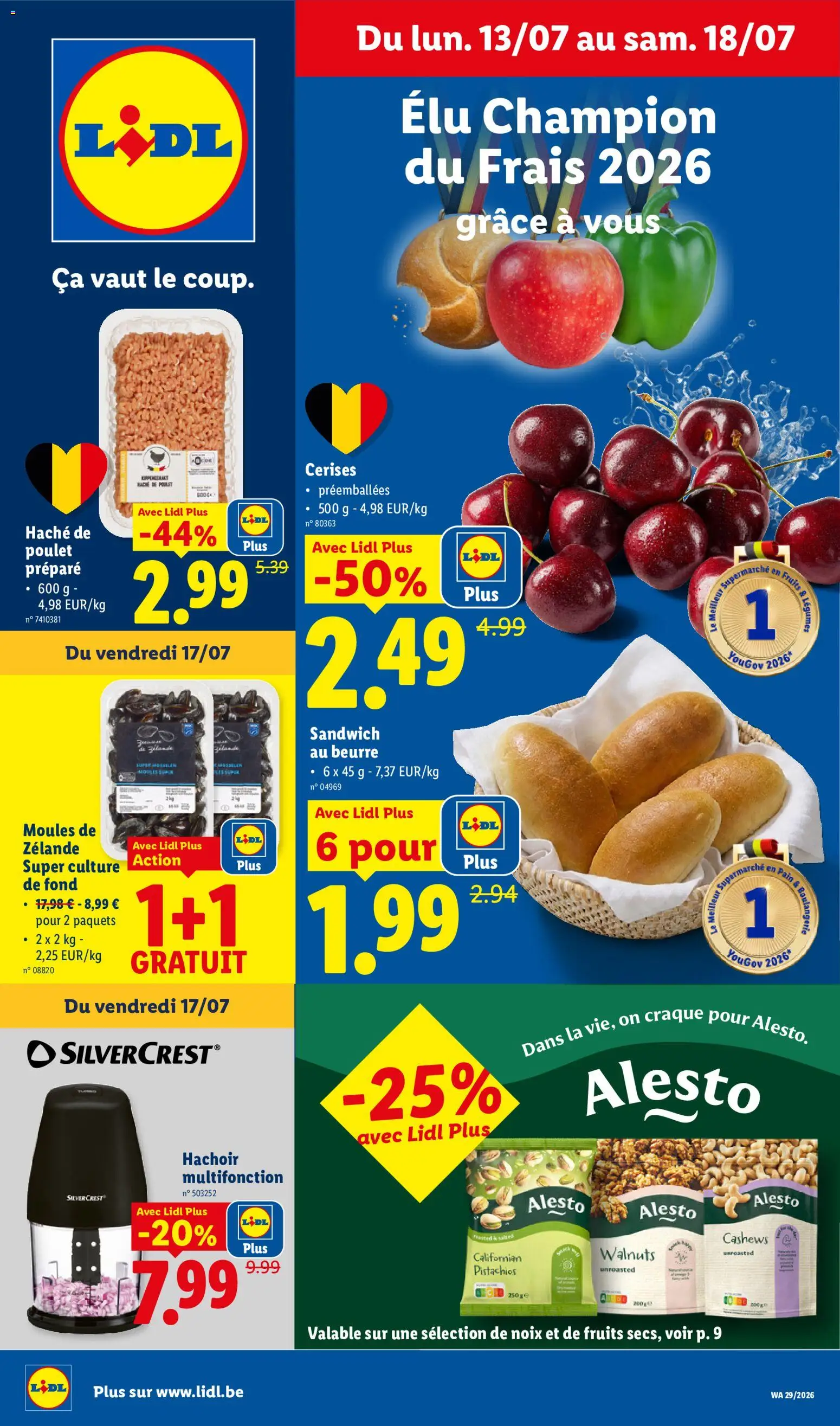 Voorbeeld van Folder week 29 van winkel Lidl geldig vanaf 13/07/2026 - Sandwich, La, Cashews