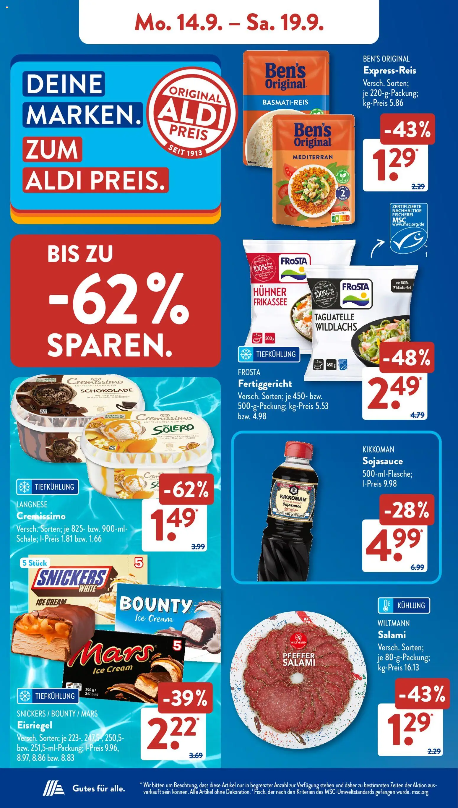 Vorschau von dem Prospekt des Geschäftes Aldi Süd, gültig ab dem 14.09.2026