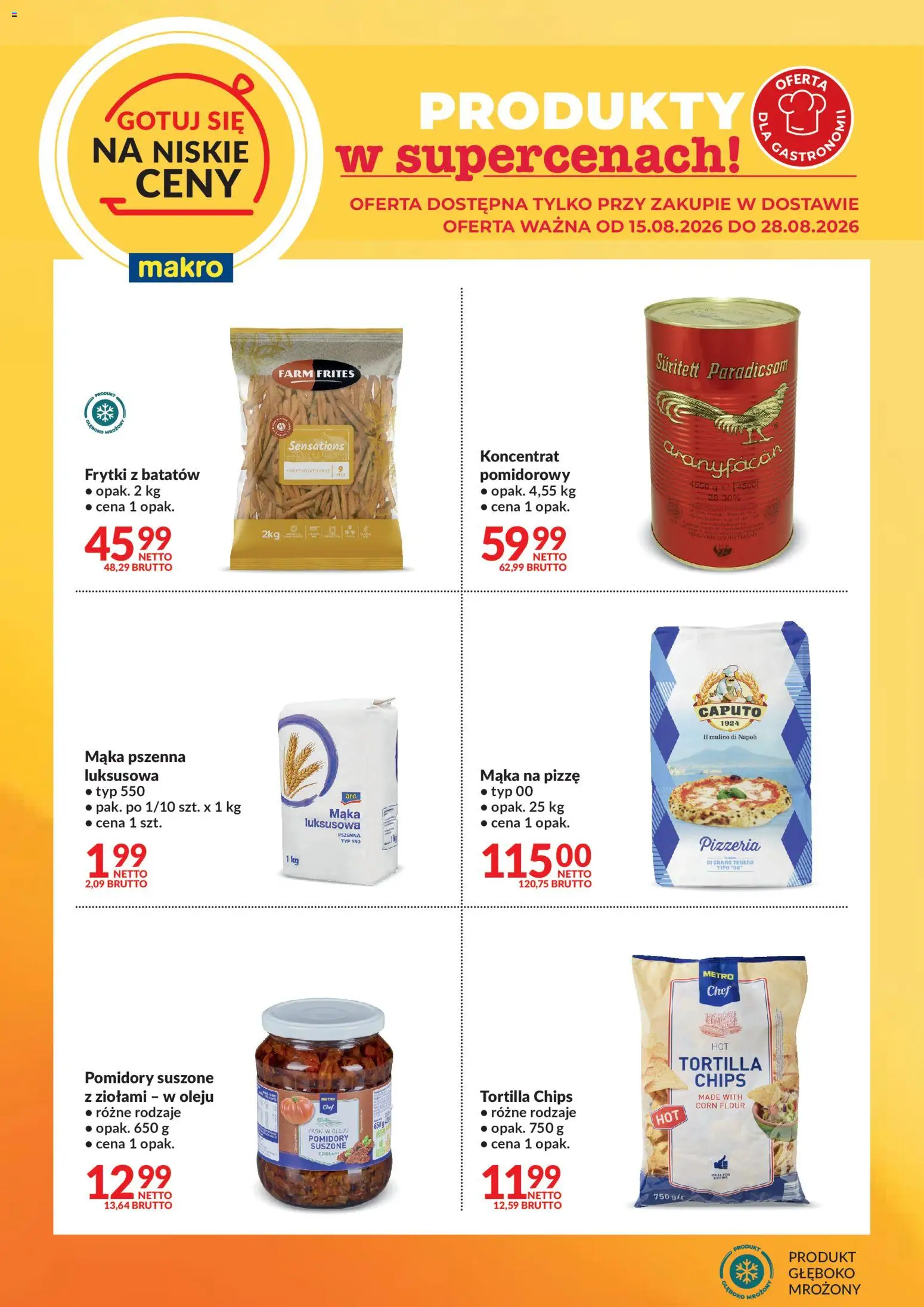 Pogląd gazetki "Makro gazetka - Gotuj się na niskie ceny w dostawie" ze sklepu Makro ważnej od 15.08.2026