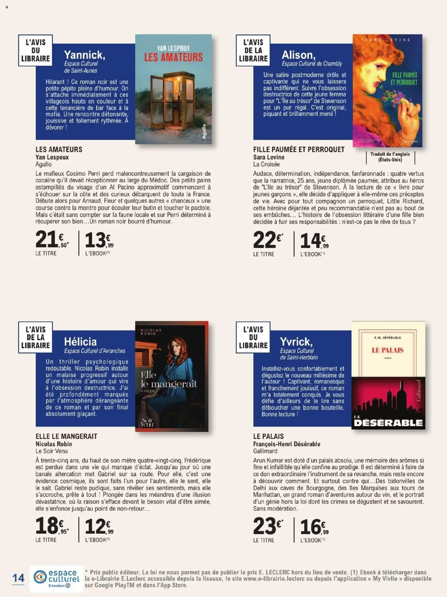 Prévisualisation de E.Leclerc Guide rentree litteraire du magasin E.Leclerc formulaire valide 01/09/2026 - Montre, Livre, Mais, Trésor, Mètre