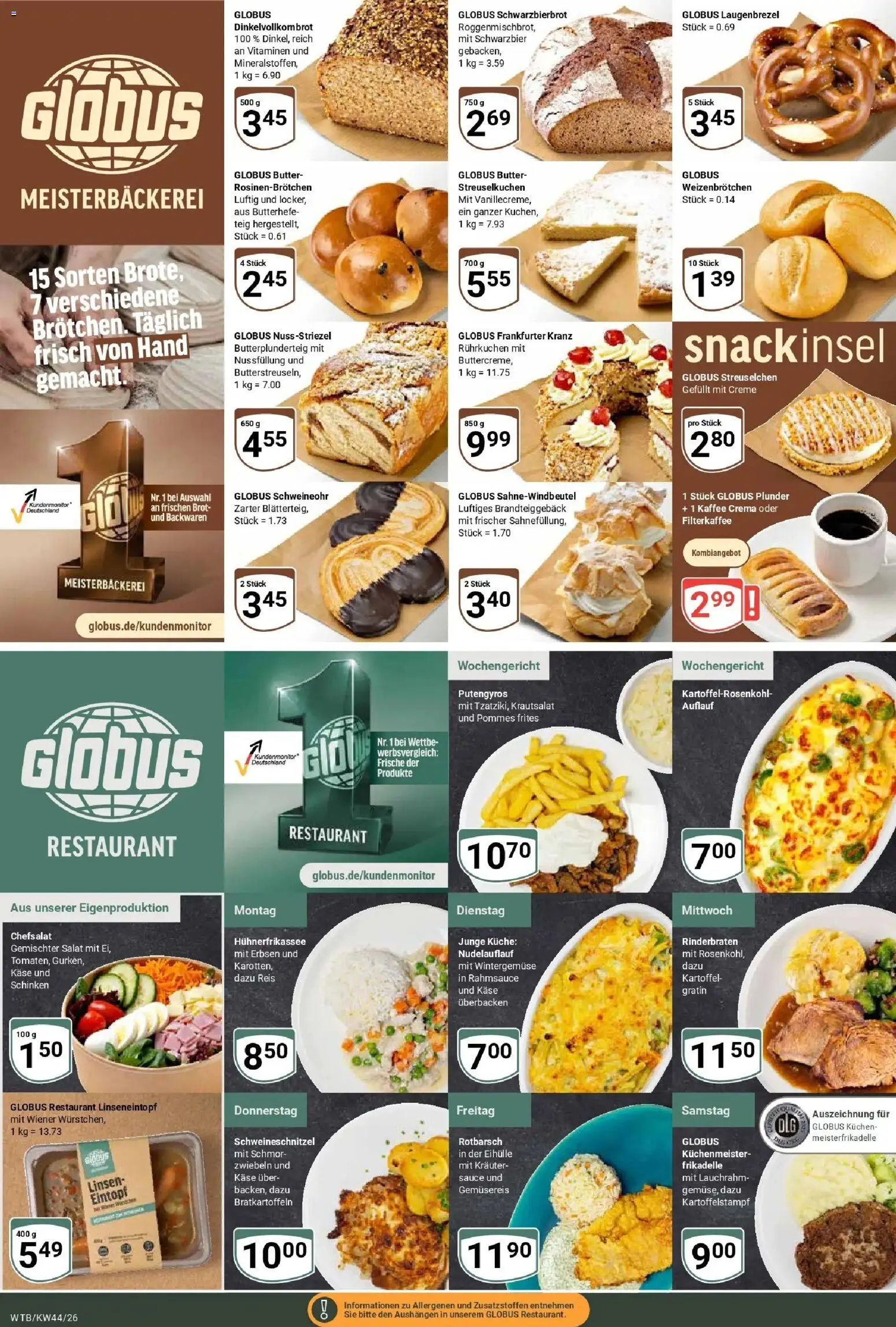 Vorschau von dem Prospekt des Geschäftes Globus, gültig ab dem 26.10.2026