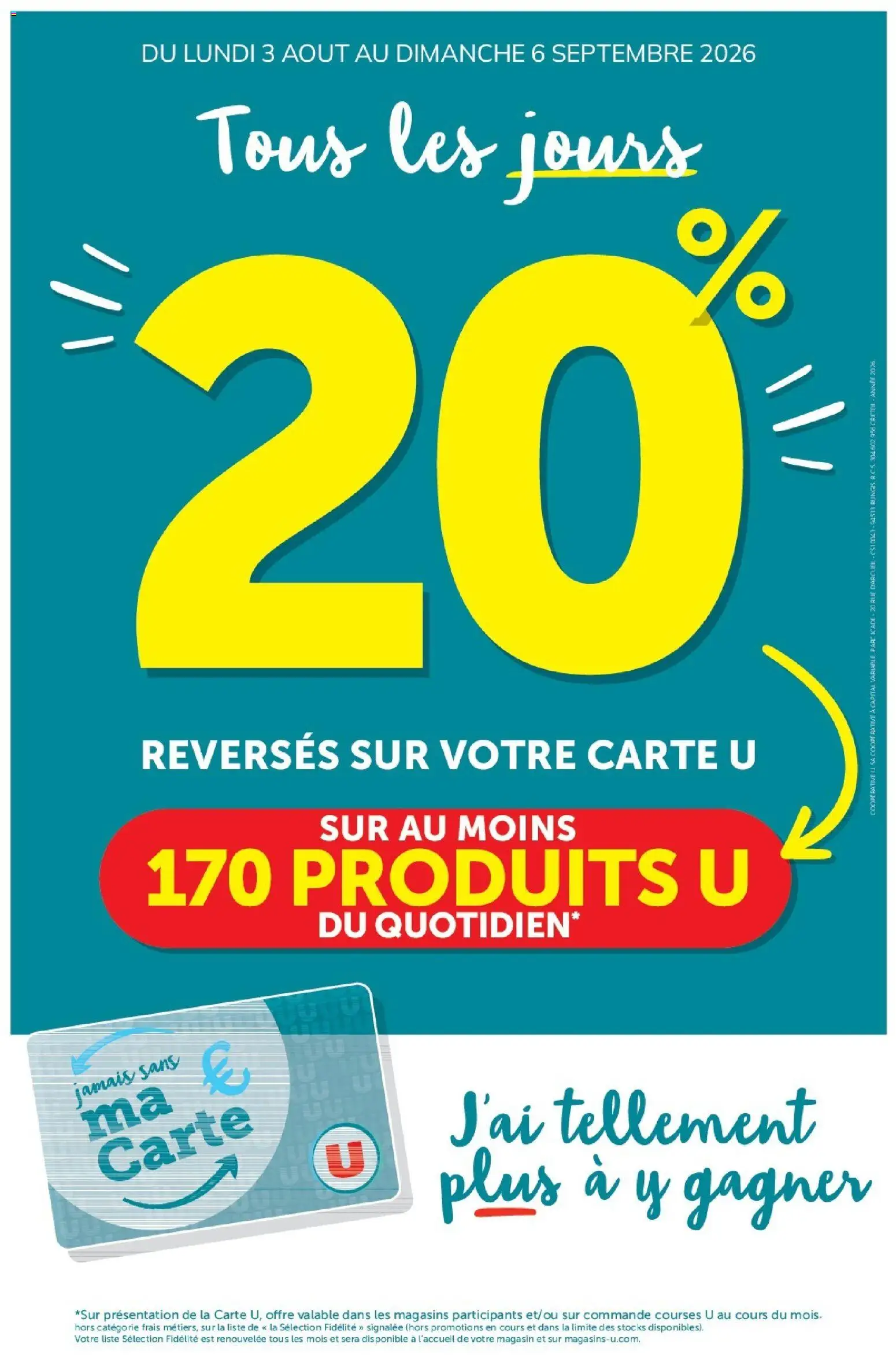 Prévisualisation de Hyper U - Ma sélection Carte U Aout du magasin Hyper U formulaire valide 03/08/2026