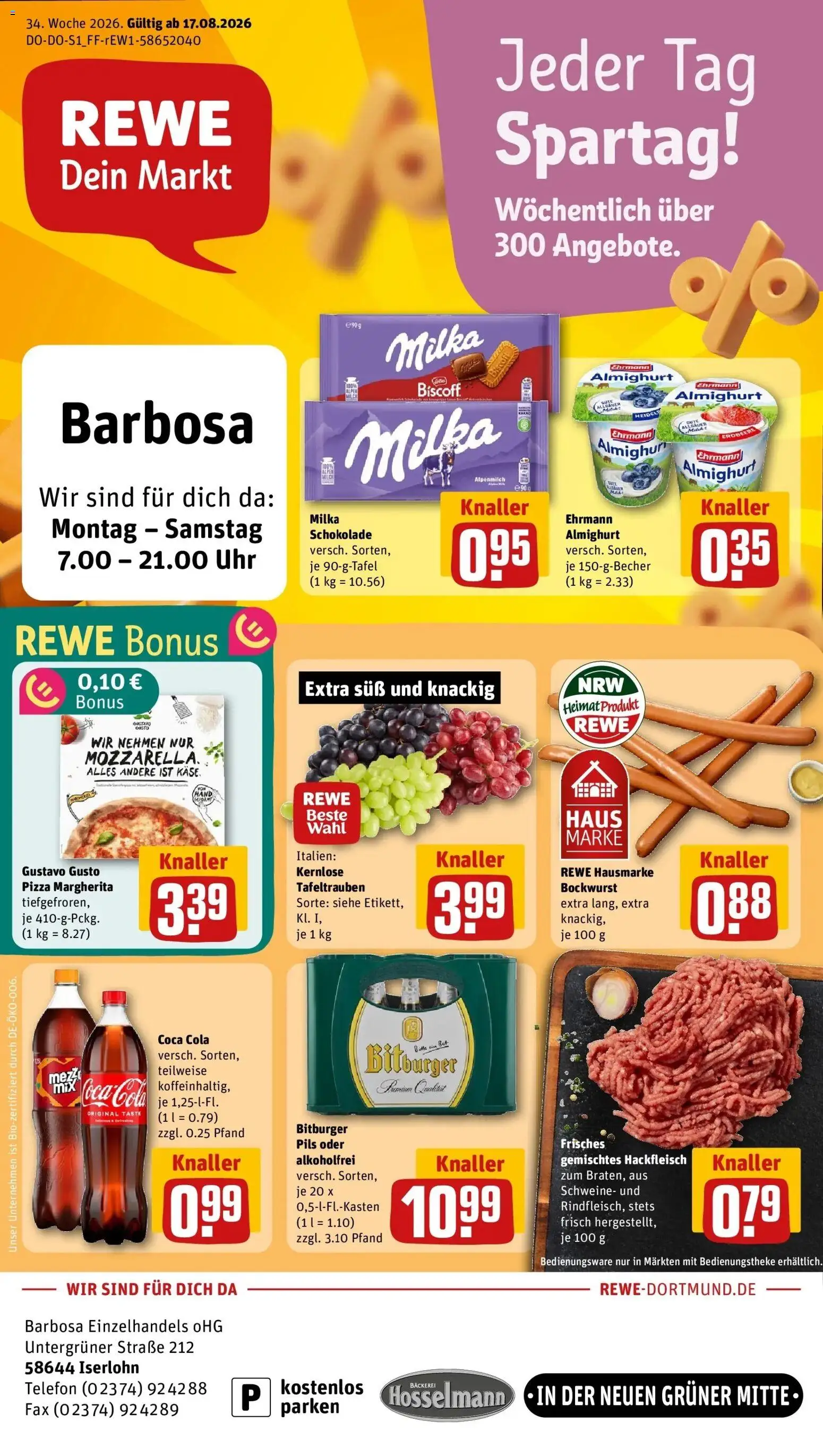 Vorschau von dem Prospekt des Geschäftes Rewe, gültig ab dem 17.08.2026