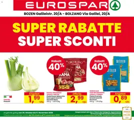 Anteprima dell'opuscolo Eurospar volantino Bolzano dal negozio Eurospar valido da 29/10/2026