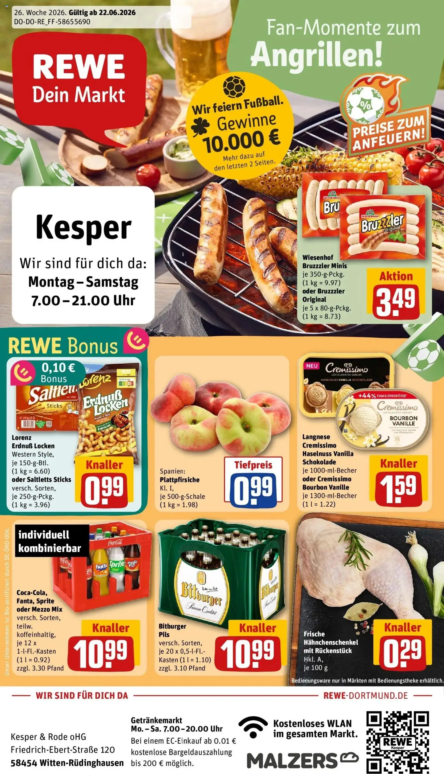 Vorschau von dem Prospekt des Geschäftes Rewe, gültig ab dem 21.06.2026
