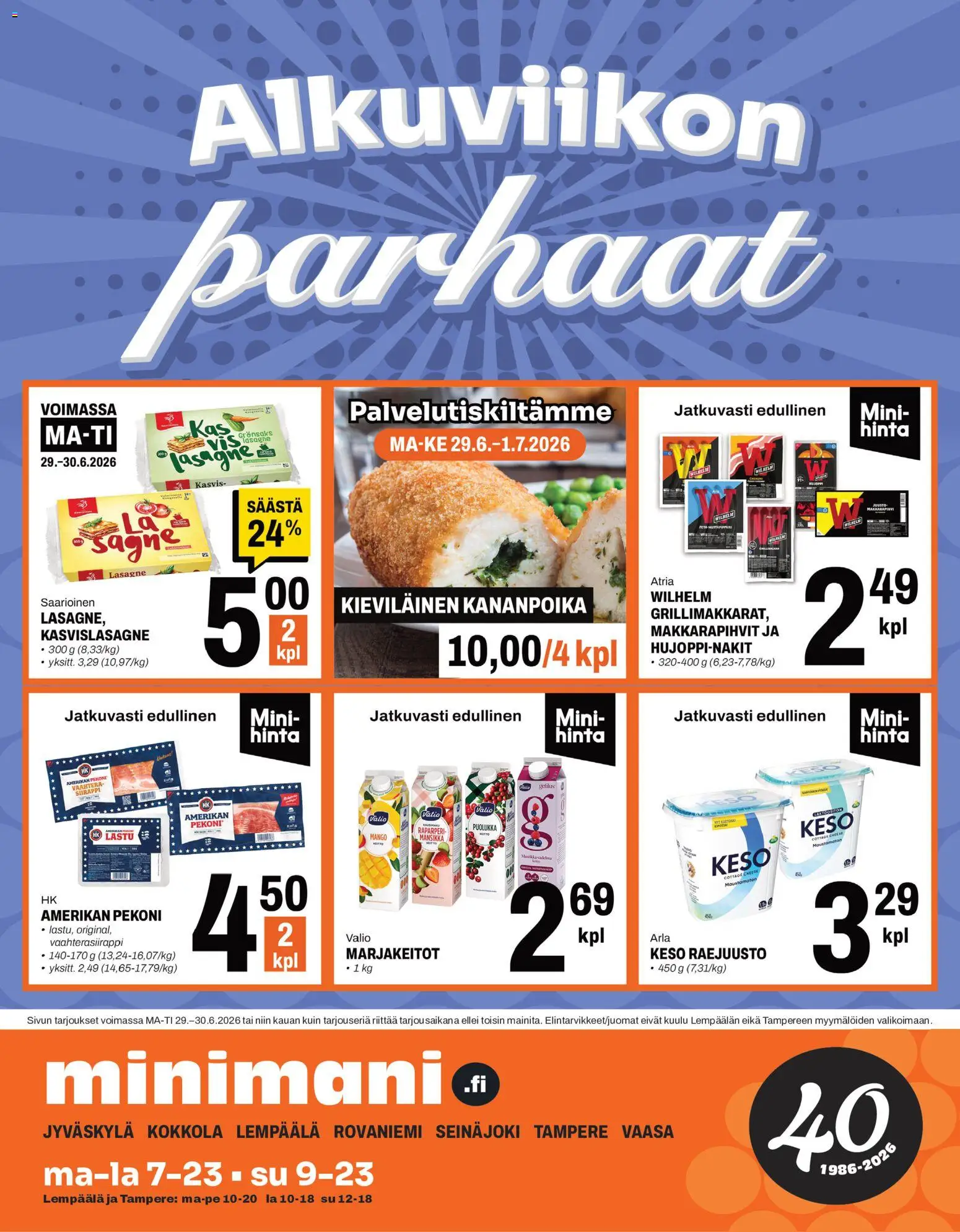 Kaupan Minimani Minimani tarjoukset esikatselu, voimassa 29/06/2026