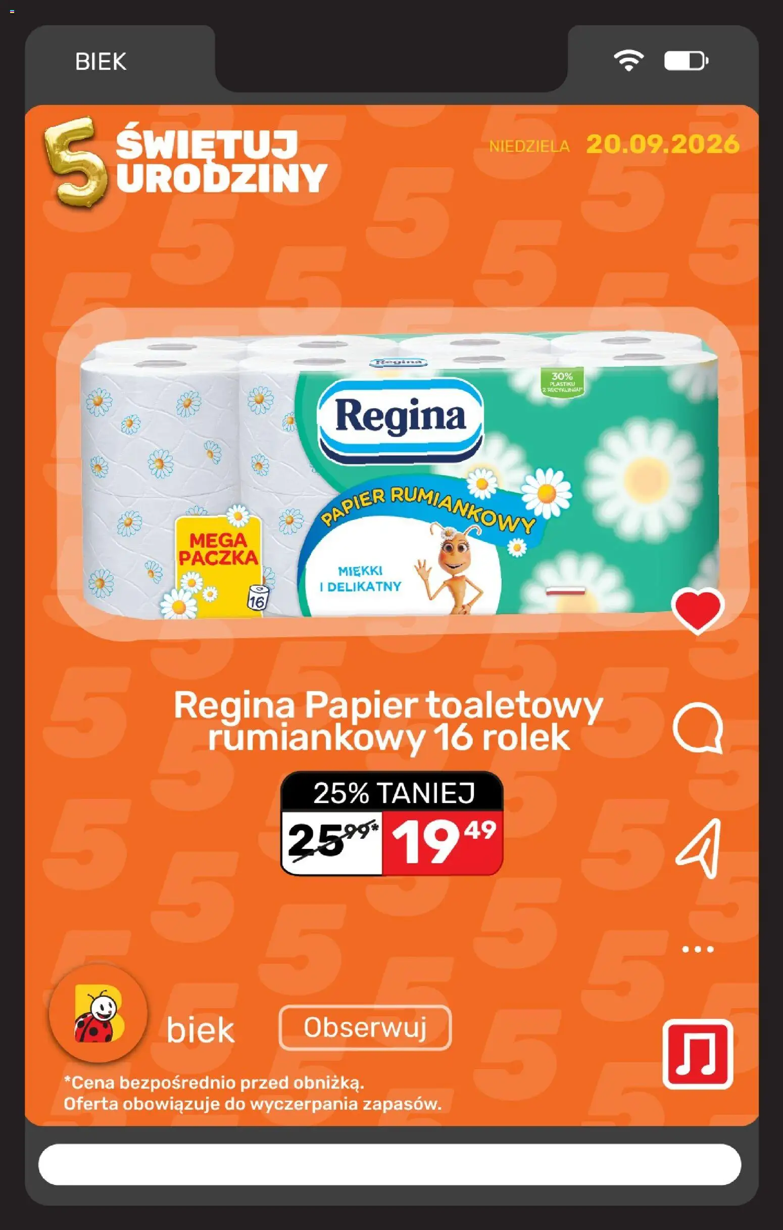 Pogląd gazetki "Biedronka gazetka - Biek" ze sklepu Biedronka ważnej od 20.09.2026