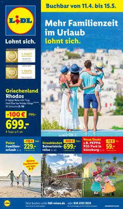 Vorschau von dem Prospekt des Geschäftes Lidl Reisen, gültig ab dem 11.04.2026