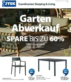 Vorschau der Angebote: JYSK JYSK Garten Abverkauf Spare Bis Zu 60% gültig ab 03.08.2026