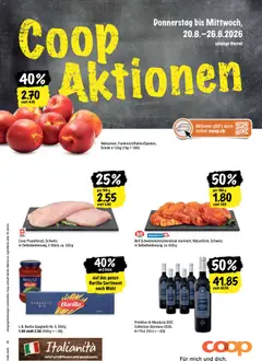Vorschau des Merkblatts Coop aktionen vom Shop Coop gültig von 20.08.2026 bis 26.08.2026