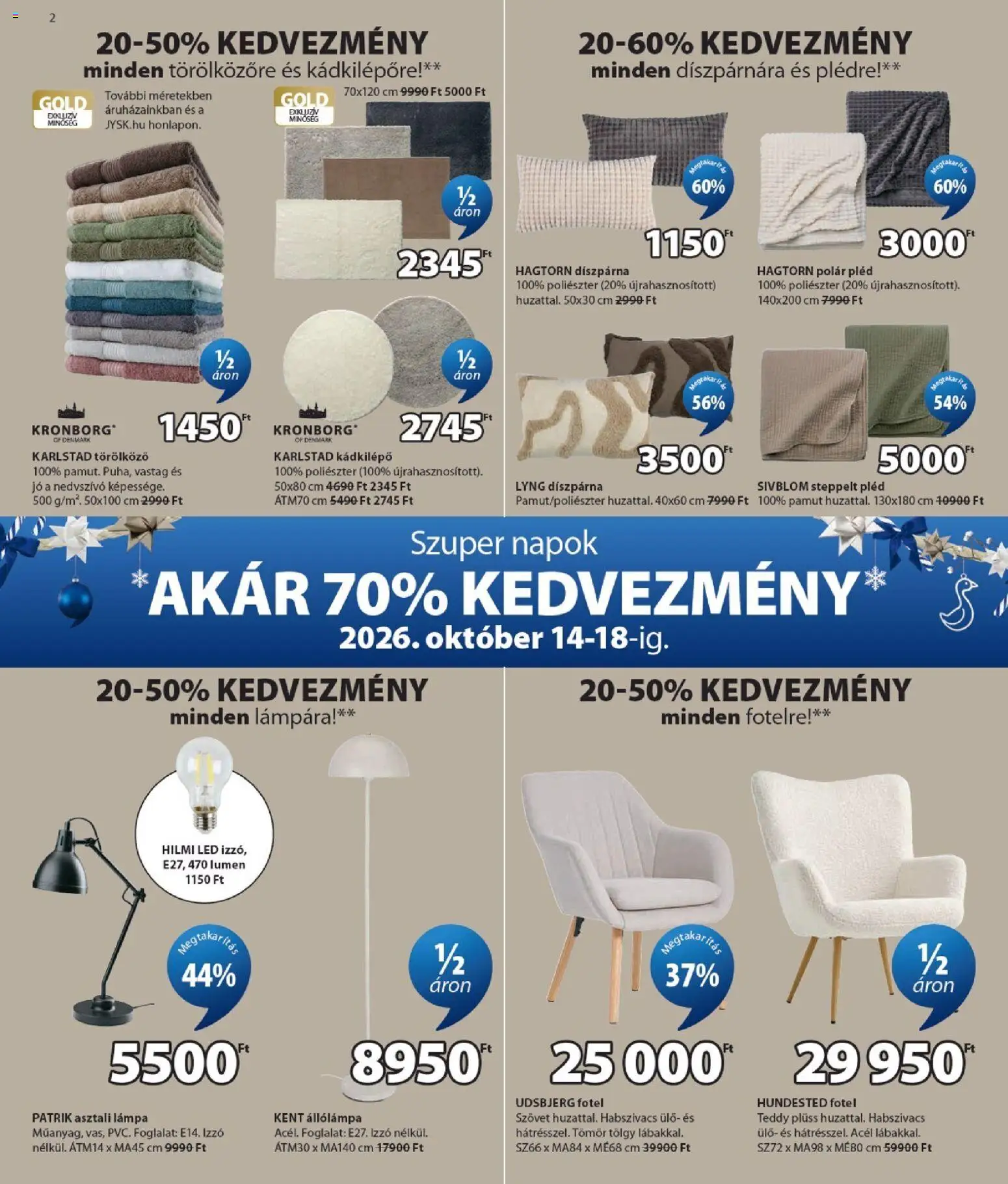 JYSK - JYSK akciós újság megtekintése, amely érvényes 2026.10.14.-től