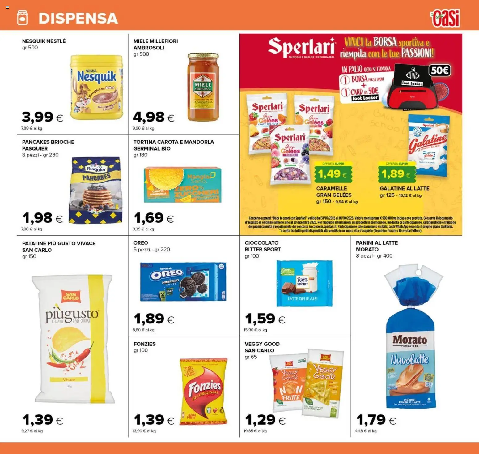 Anteprima dell'opuscolo Oasi volantino Perugia dal negozio Oasi valido da 04/09/2026 - Borsa, Miele, Brioche, Cioccolato, Patatine, Caramelle, Oreo, Mandorla