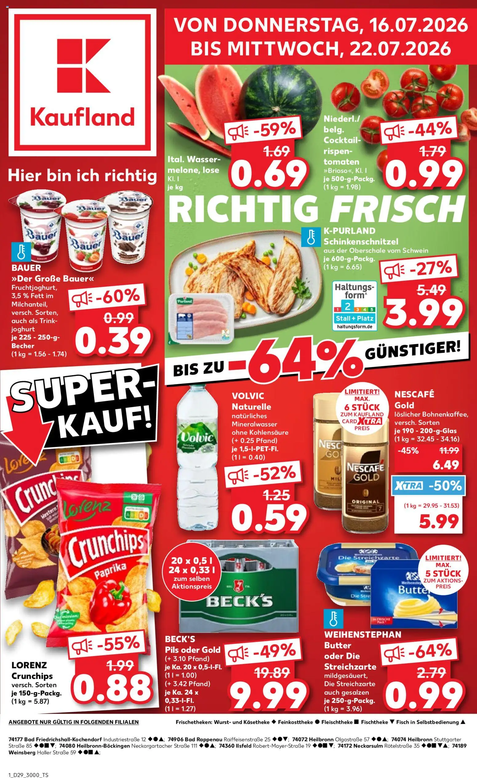 Voorbeeld van Kaufland DE -DE Folder van winkel Kaufland DE geldig vanaf 16-07-2026 - Paprika, Bad, Tomaten, Nescafe
