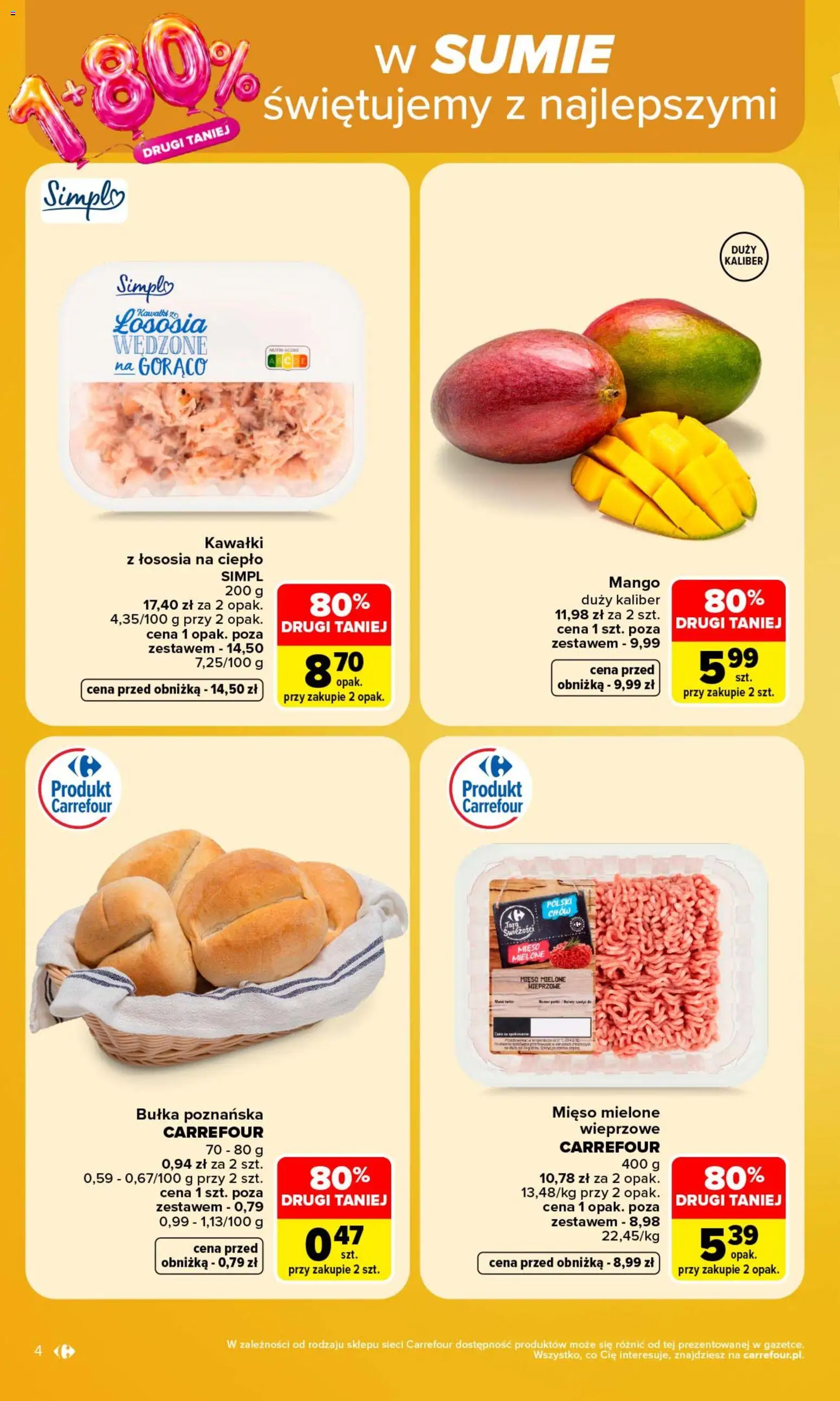Pogląd gazetki "Carrefour gazetka" ze sklepu Carrefour ważnej od 26.10.2026 - Mango, Mięso, Bułka, Mięso mielone, Bułka poznańska