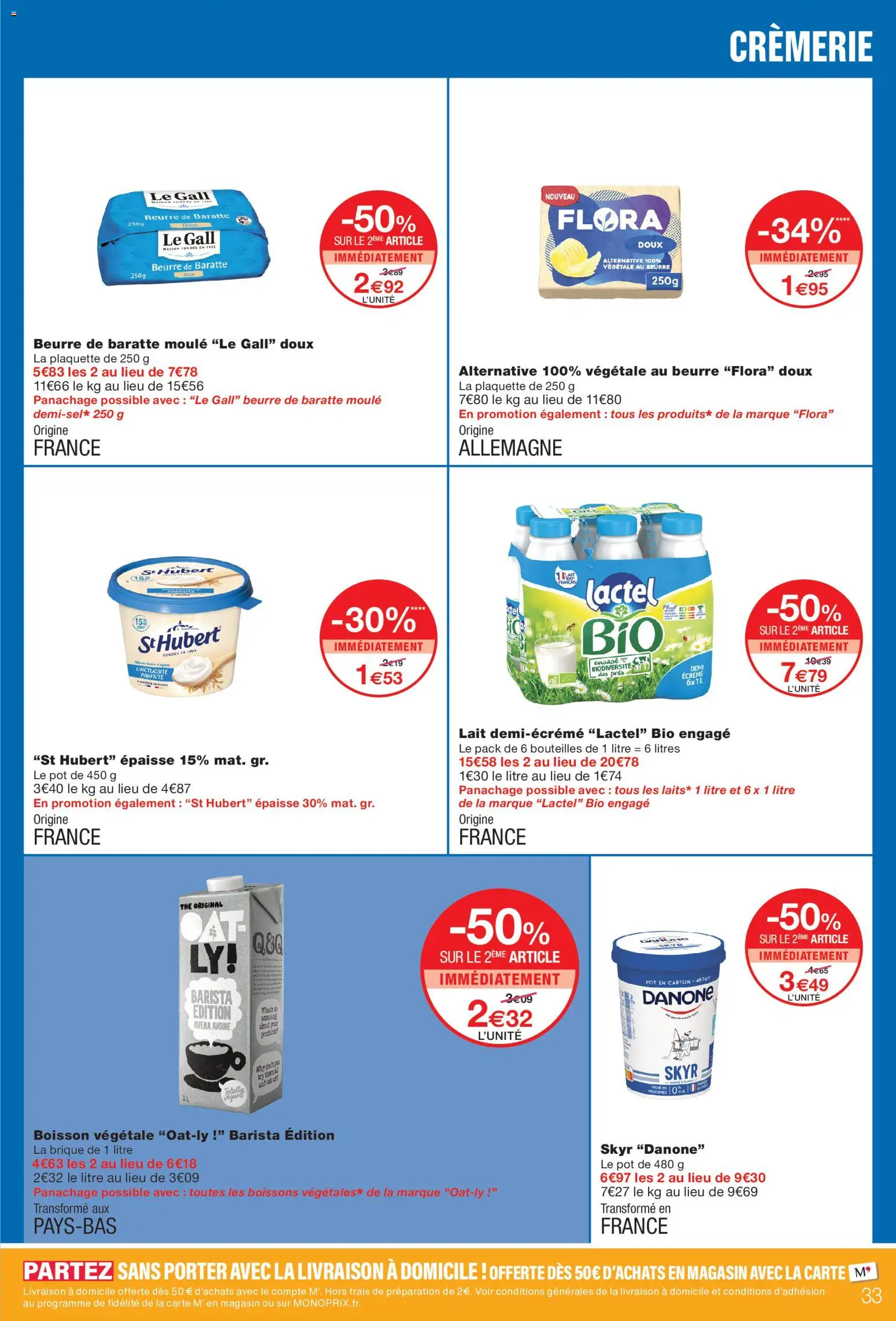 Prévisualisation de Monoprix catalogue du magasin Monoprix formulaire valide 08/09/2026 - Skyr, Boisson, Lait, Beurre, Thé, Crème, Brique, Boissons