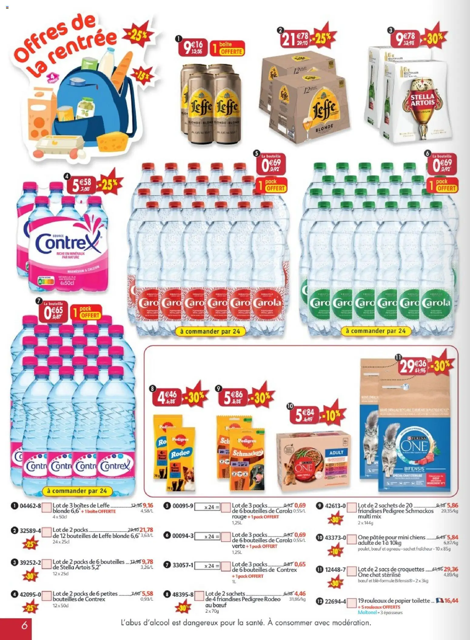 Prévisualisation de Maximo catalogue epicerie du magasin Maximo formulaire valide 24/08/2026 - Agneau, Croquettes, Papier toilette, Bouteille, Caro, Leffe, Contrex