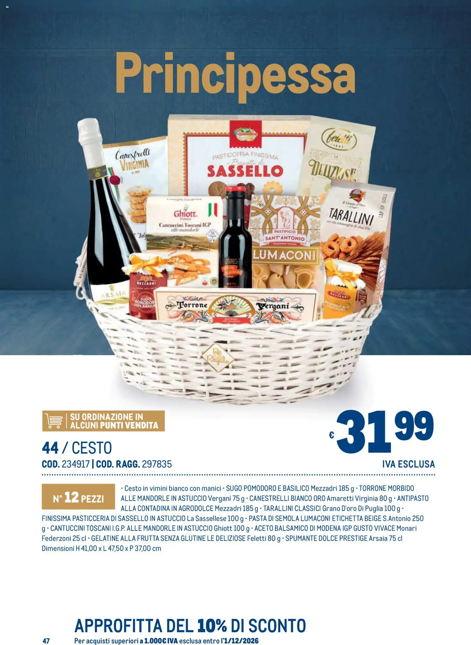 Anteprima dell'opuscolo Metro volantino Regalistica Natale dal negozio Metro valido da 19/10/2026 - Pasta, Frutta, Pomodoro, Basilico, Astuccio, Sugo, Semola, Pasta di semola