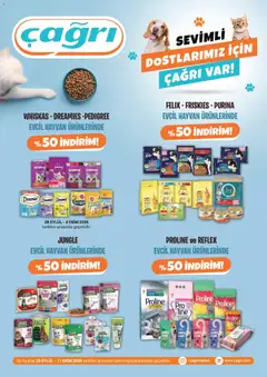 Çağrı Market Çağrı Market - Evcil Hayvan Katalog 28.09.2026 - Broşürünün önizlemesi