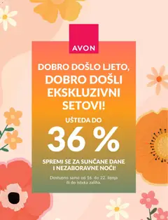 Pregled letka Avon Ekskluzivni setovi trgovine Avon vrijedi od 01.06.2026