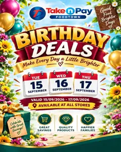Preview of Take n Pay flyer valid from 15/09/2026